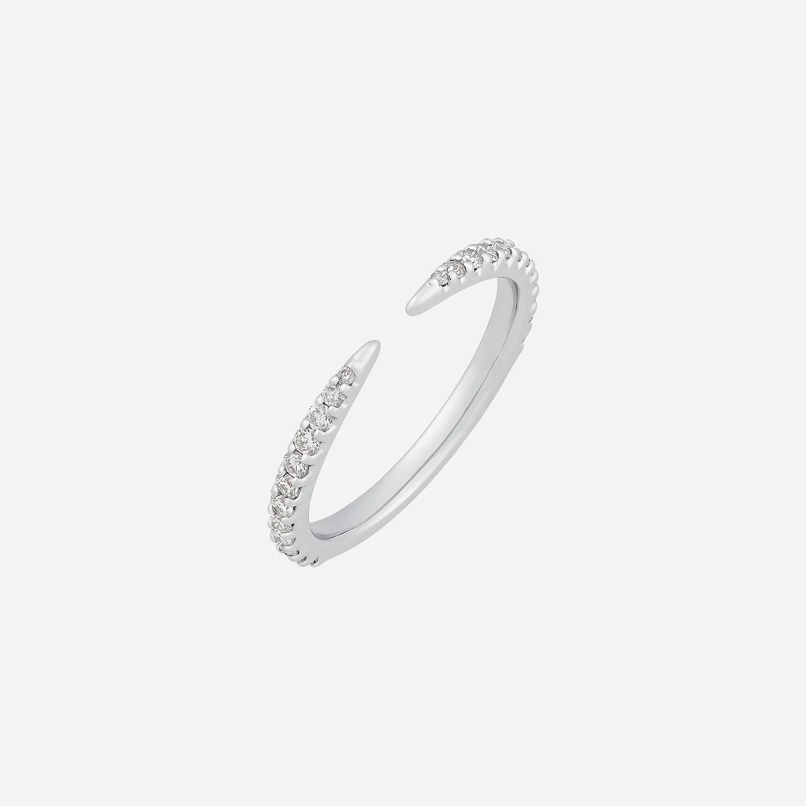 Eternal Gleam Open Shank Diamond Ring in White Gold (ADIASTYLE1183A)