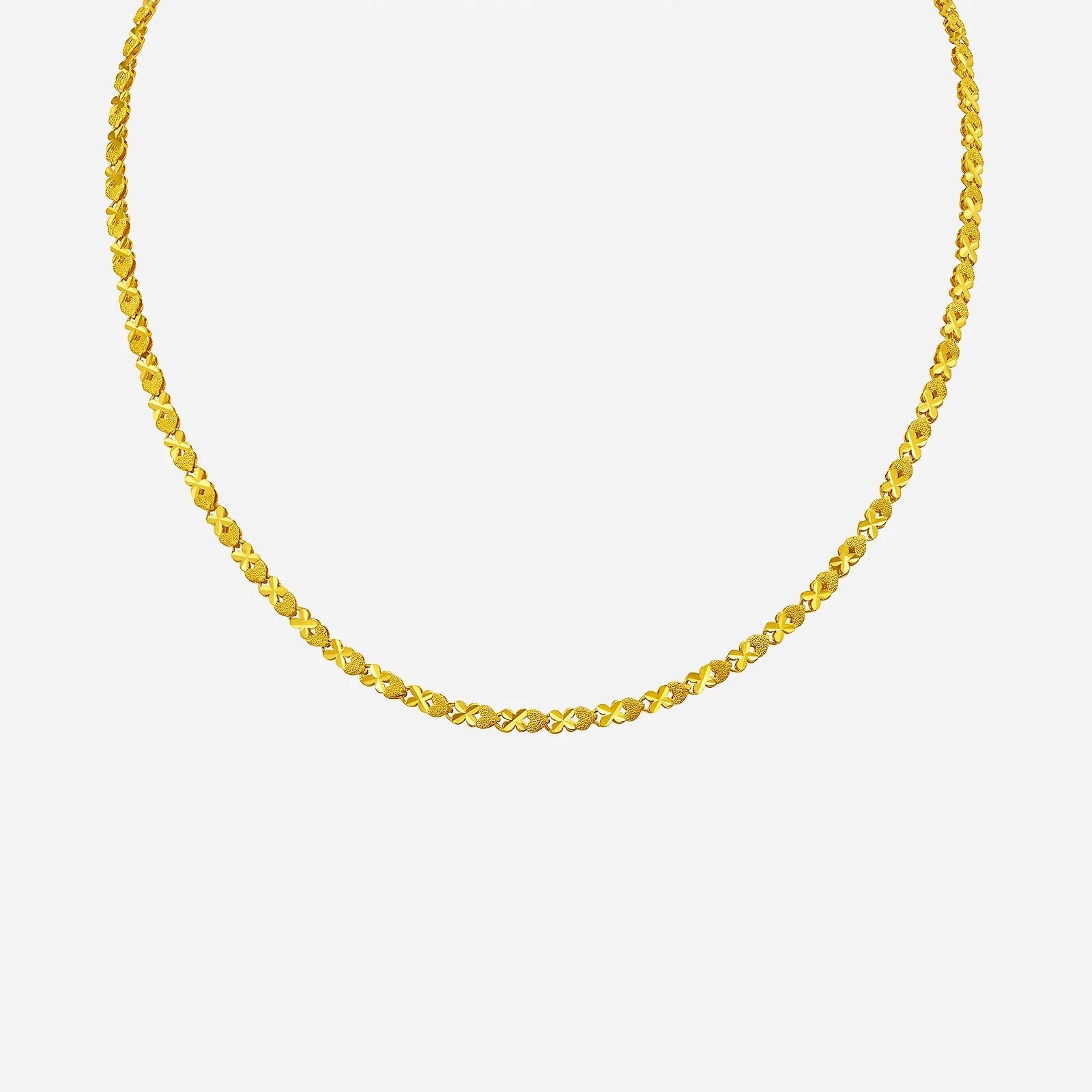 Eternal Heart Chain Necklace in Yellow Gold (F999GROUP164V0495A)