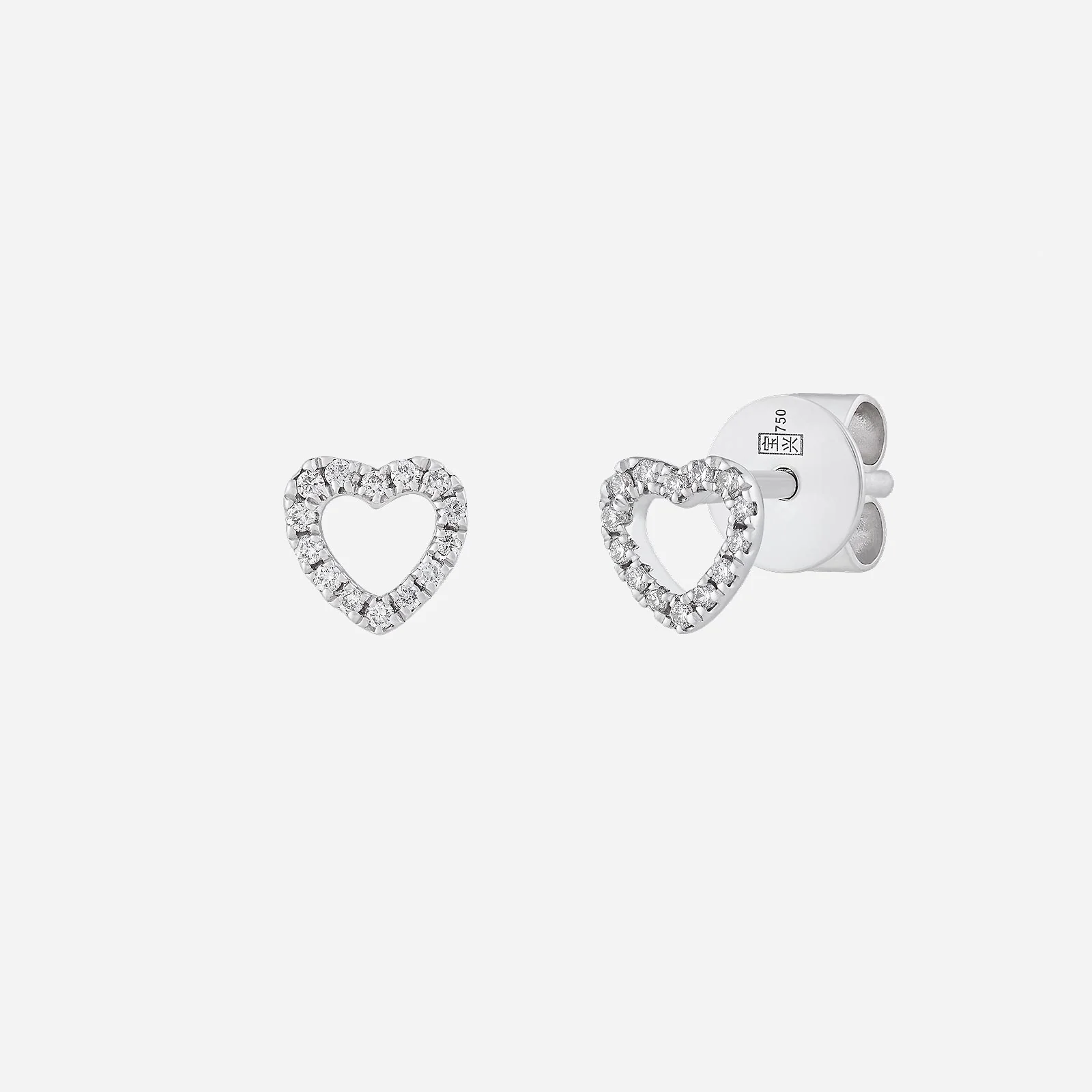 Eternal Heart Diamond Earrings in White Gold (HDIASTYLE1620A)