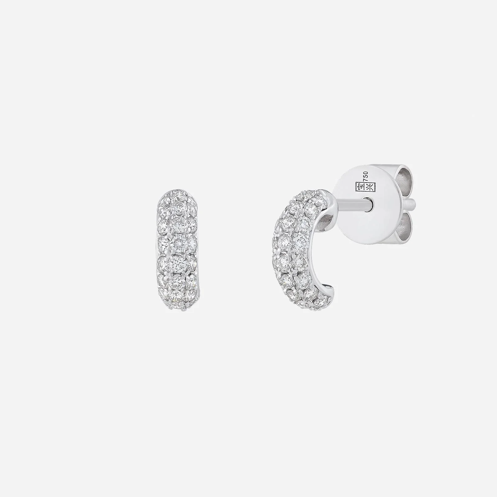 Eternity Glow Diamond Earrings in White Gold (HDIAGROUP227V1621A)