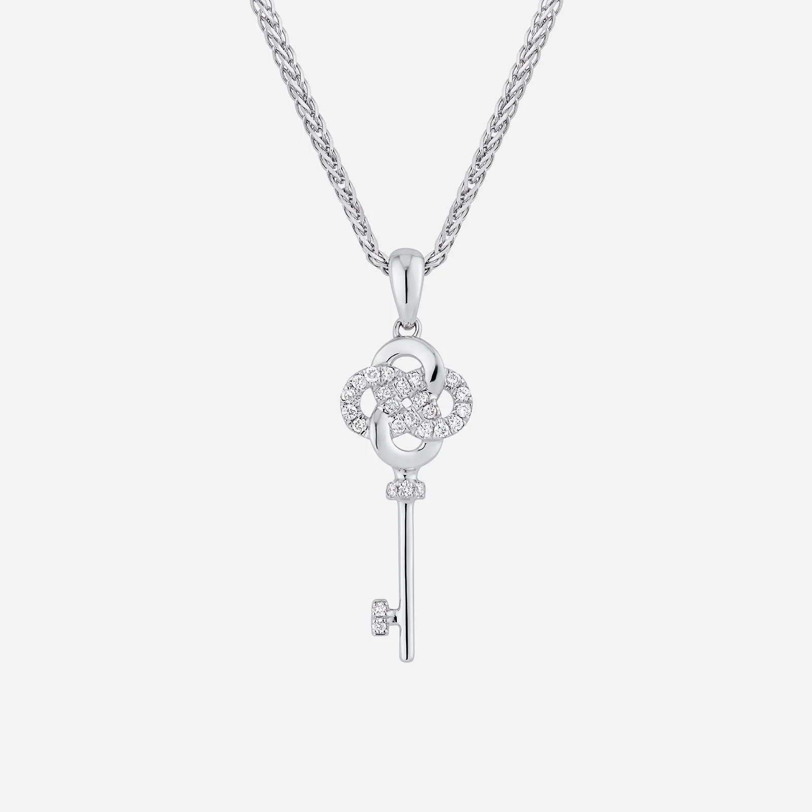 Eternity Key Diamond Pendant in White Gold (GDIAKEYL1488A)