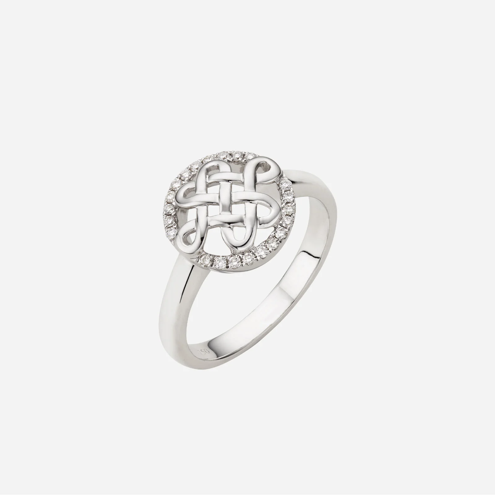Eternity Knot Diamond Ring in White Gold (ADIAEKNOT0624A)