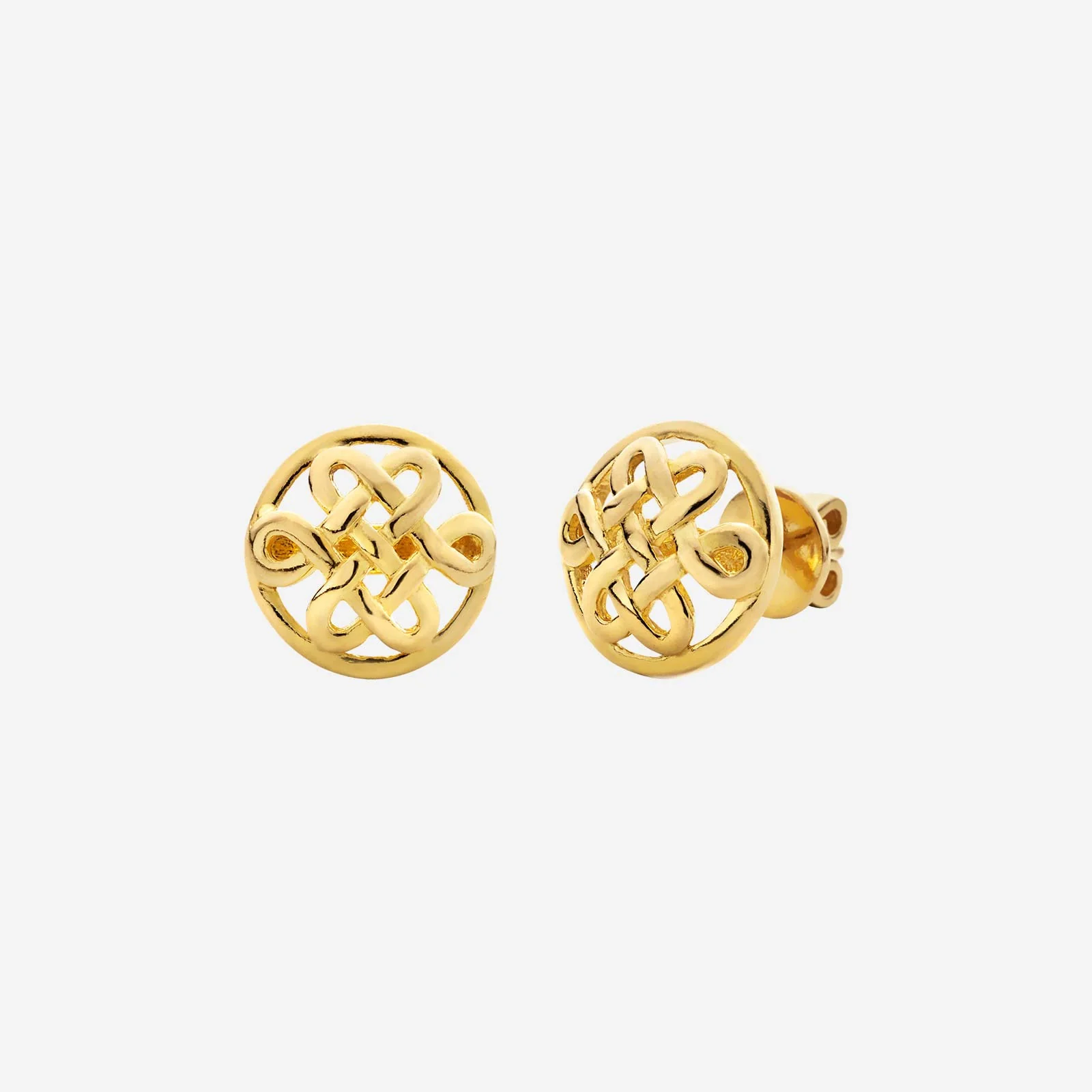 Eternity Knot Earrings in Yellow Gold (H22KGEKNOT010V0877A)