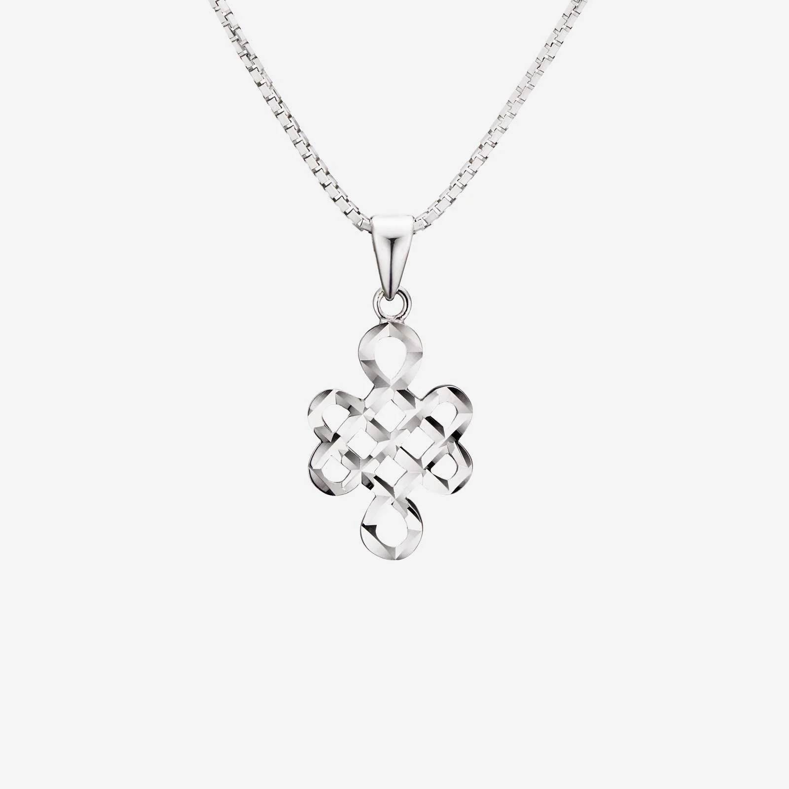 Eternity Knot Pendant in White Gold (GSTYLE010P0006A)