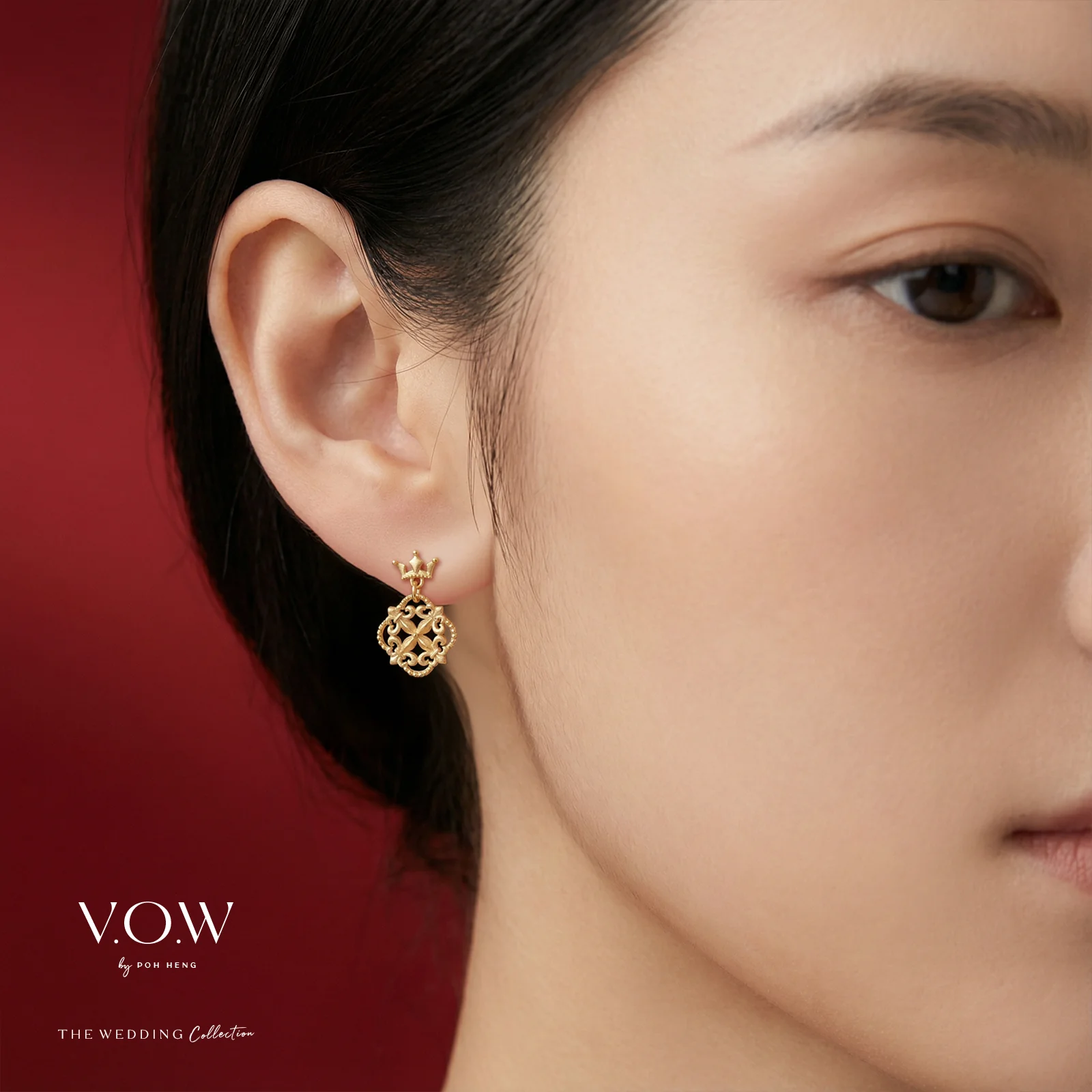 Euphorbia Earings in Yellow Gold (H999GROUP137V1379A) - Image 2