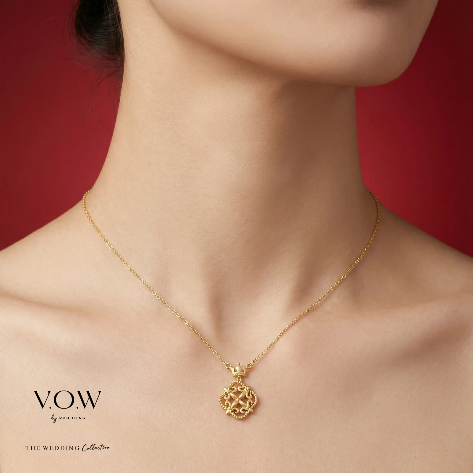Euphorbia Necklace in Yellow Gold (F999GROUP137V0459A) - Image 2
