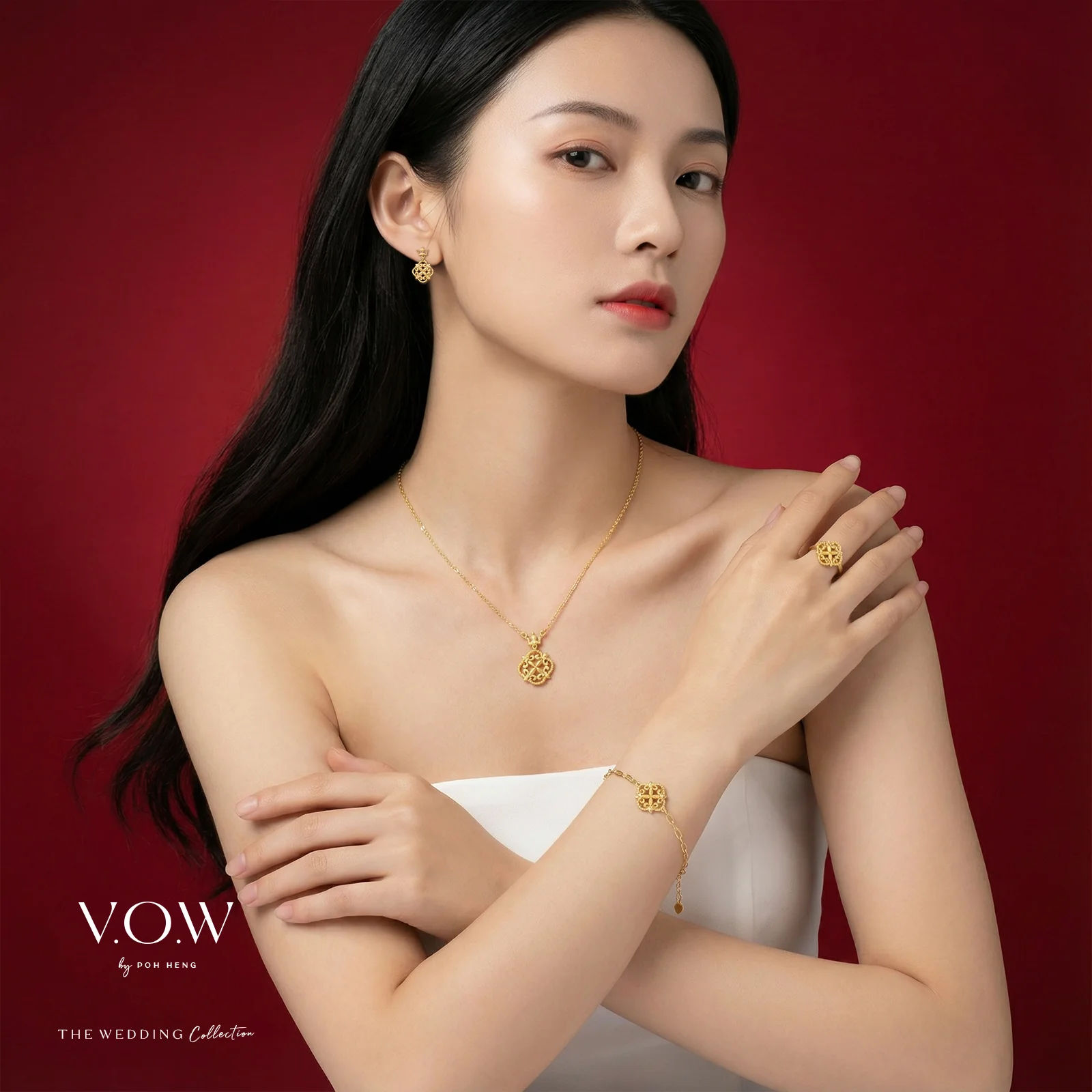 Euphorbia Necklace in Yellow Gold (F999GROUP137V0459A) - Image 3