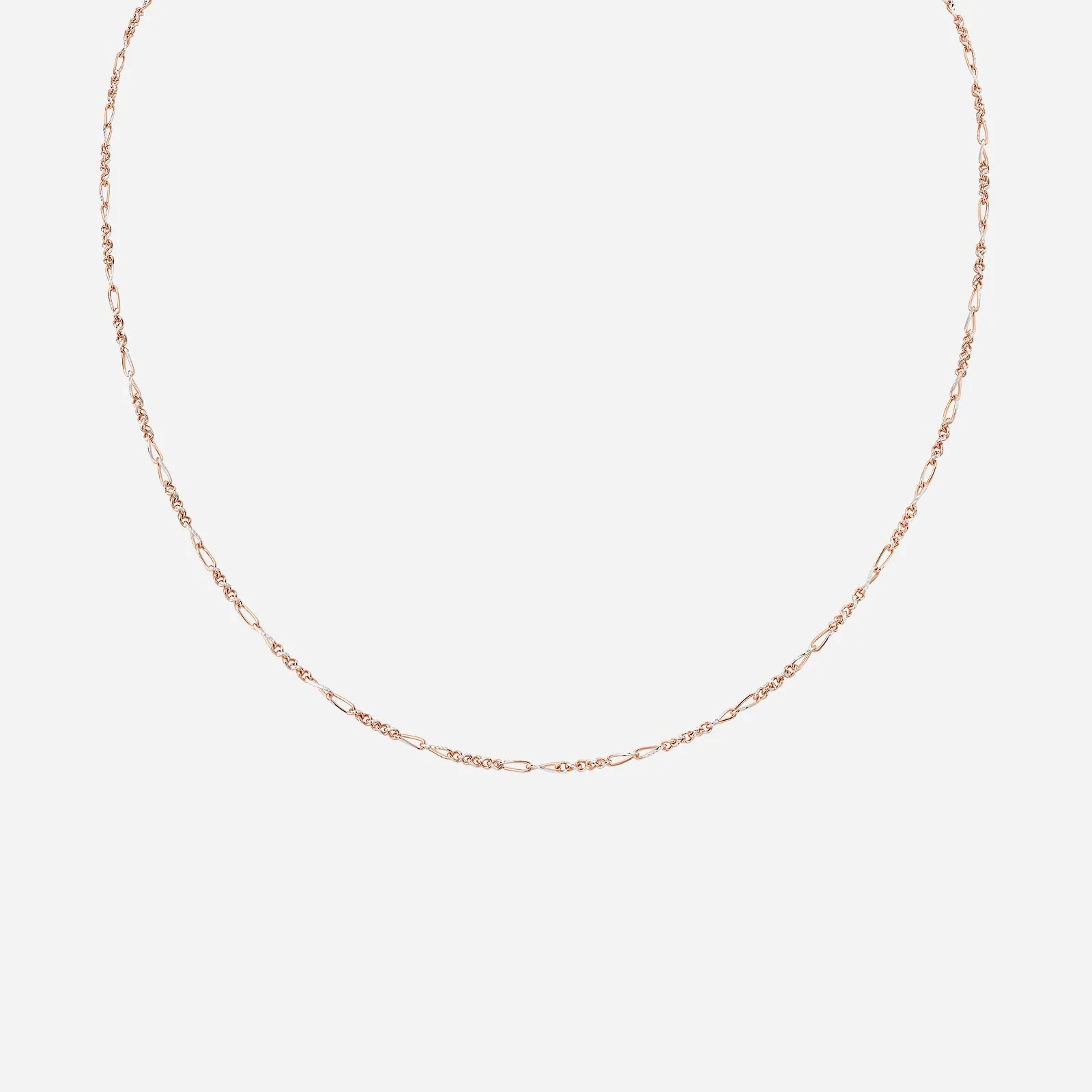 Figaro Chain in Rose White Gold (F750FIGARO1700418A)