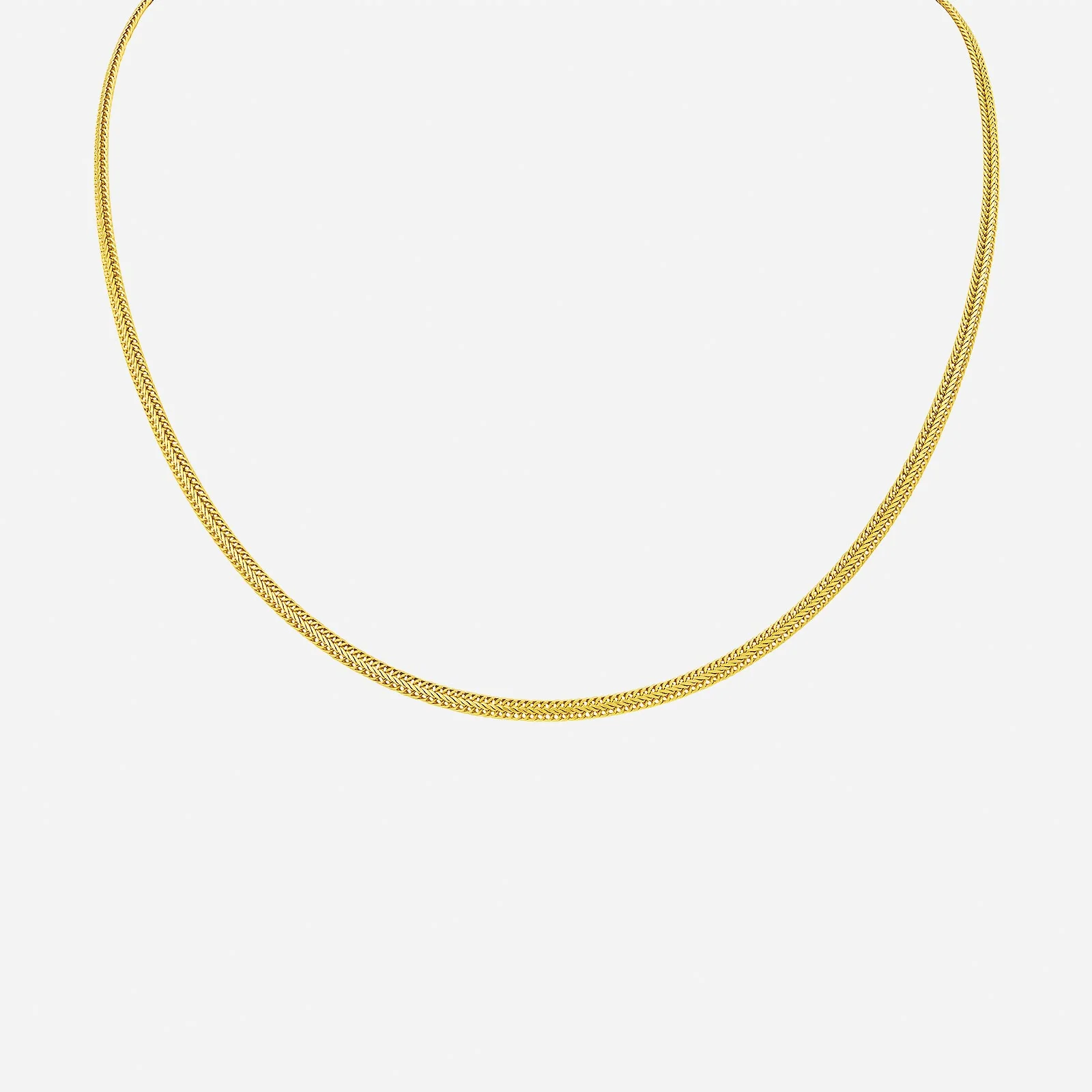 Flat Fox Tail Necklace in Yellow Gold (F22KFOXTAIL0280447A)