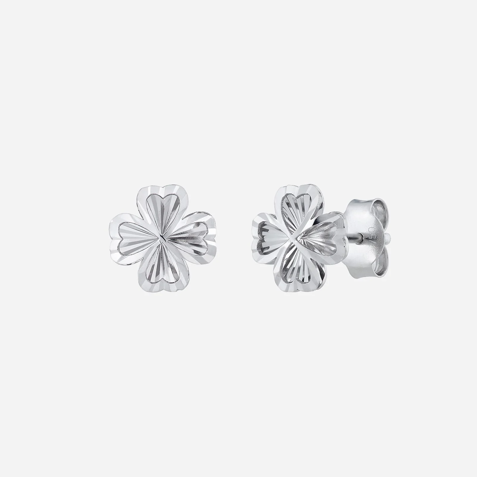 Flower Earrings in White Gold (H750STYLE1339A)