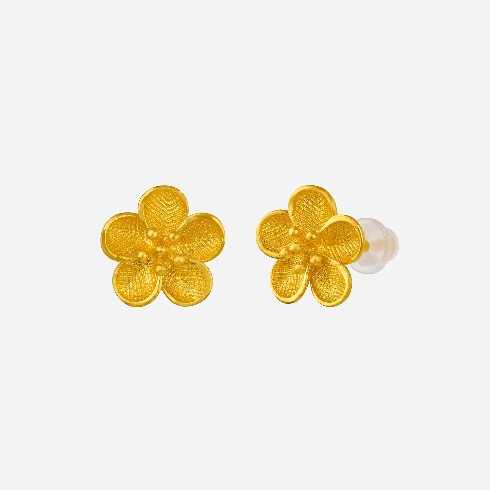 Flower Earrings in Yellow Gold (H999GROUP092V1216A)