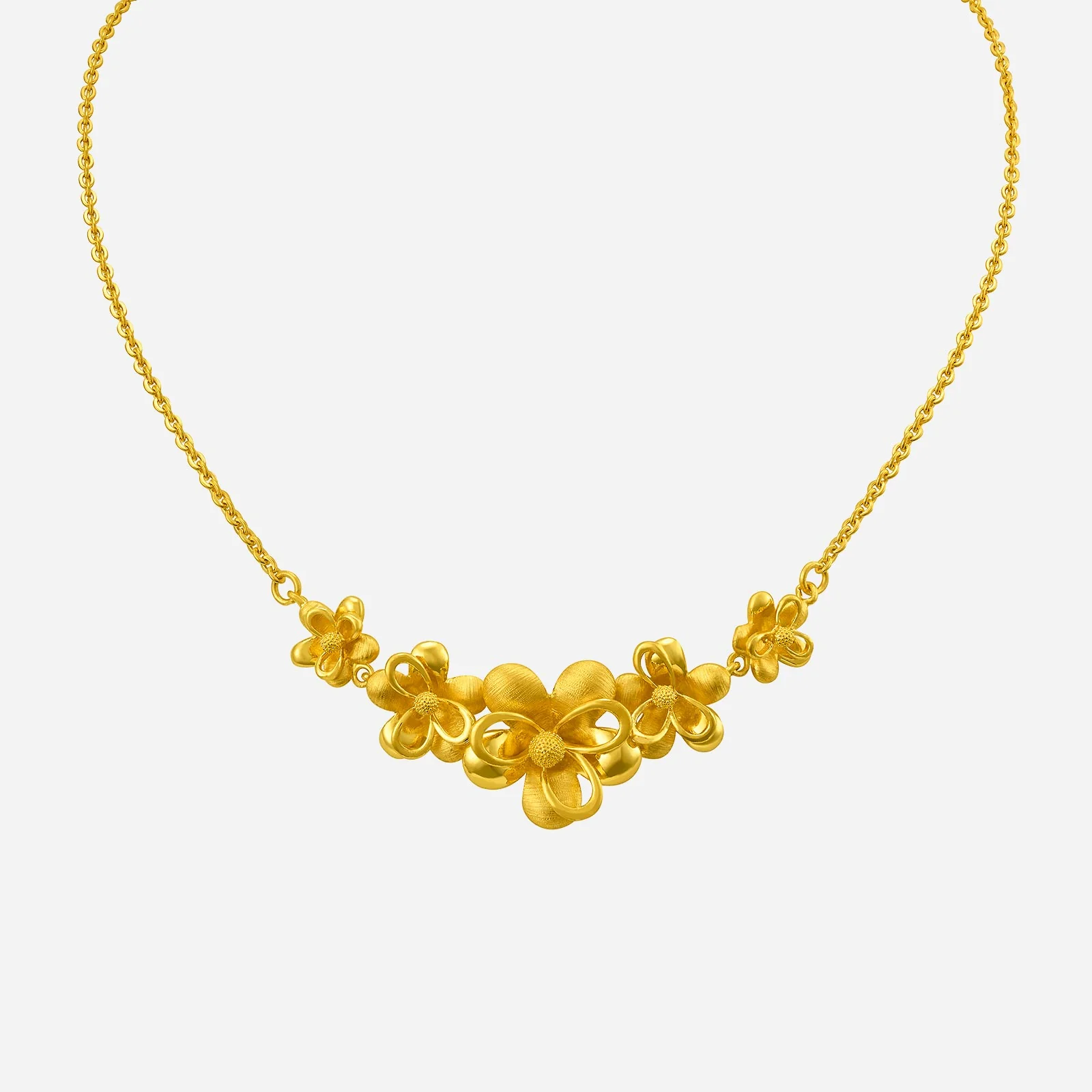 Flower Necklace in Yellow Gold (F999GROUP066V0359A)