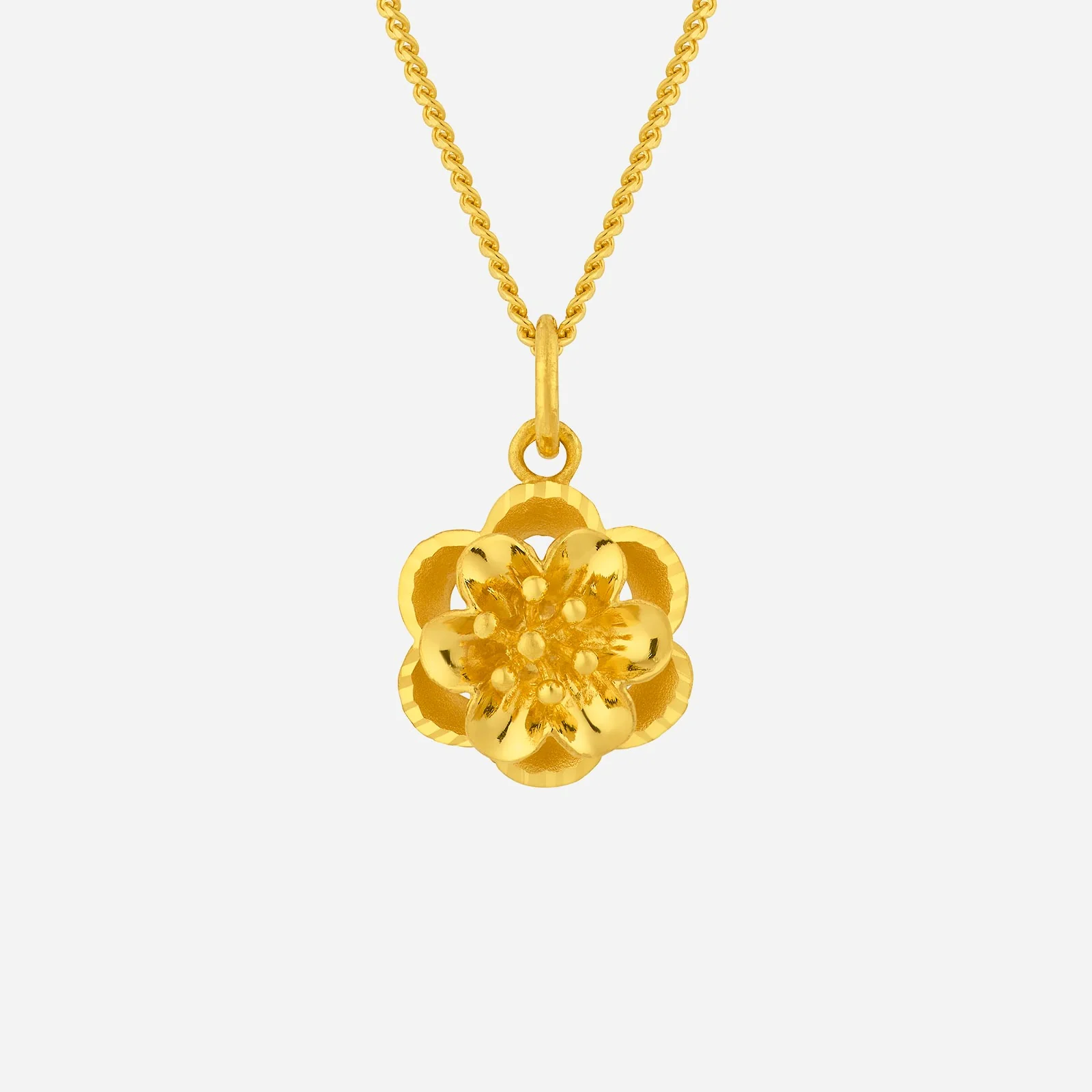 Flower Pendant in Yellow Gold (G999STYLE1328A)