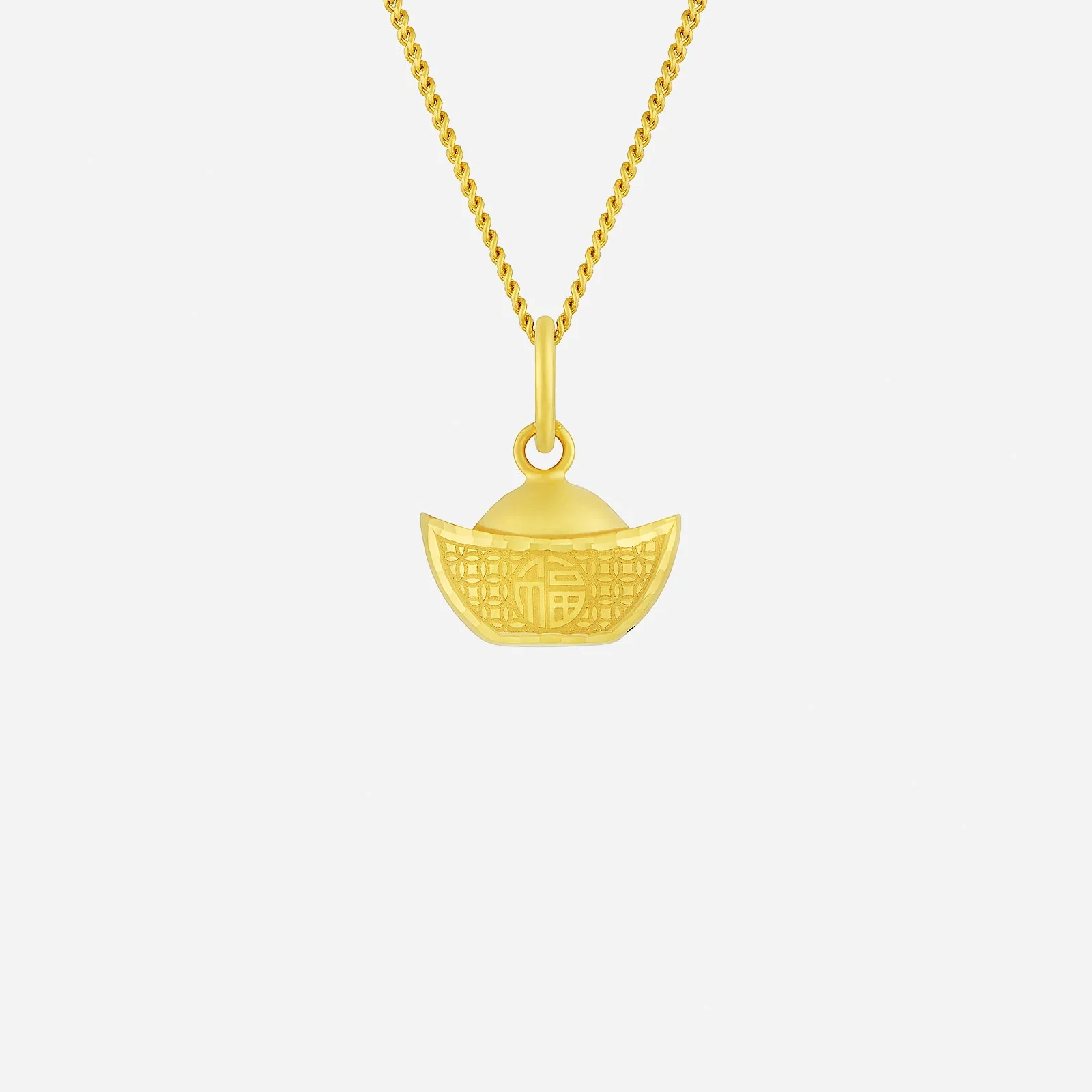 Fortune Ingot Pendant in Yellow Gold (G22KSTYLE1724A)