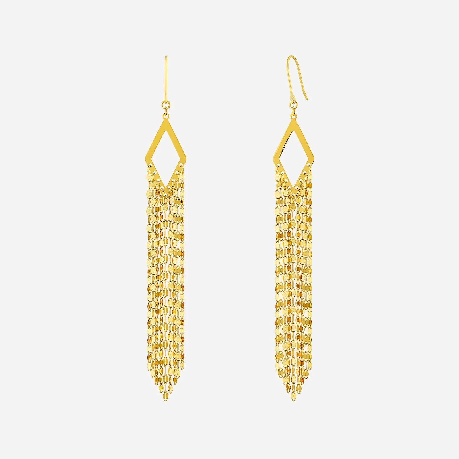 Fringe Drape Earrings in Yellow Gold (H22KSTYLE1410A)