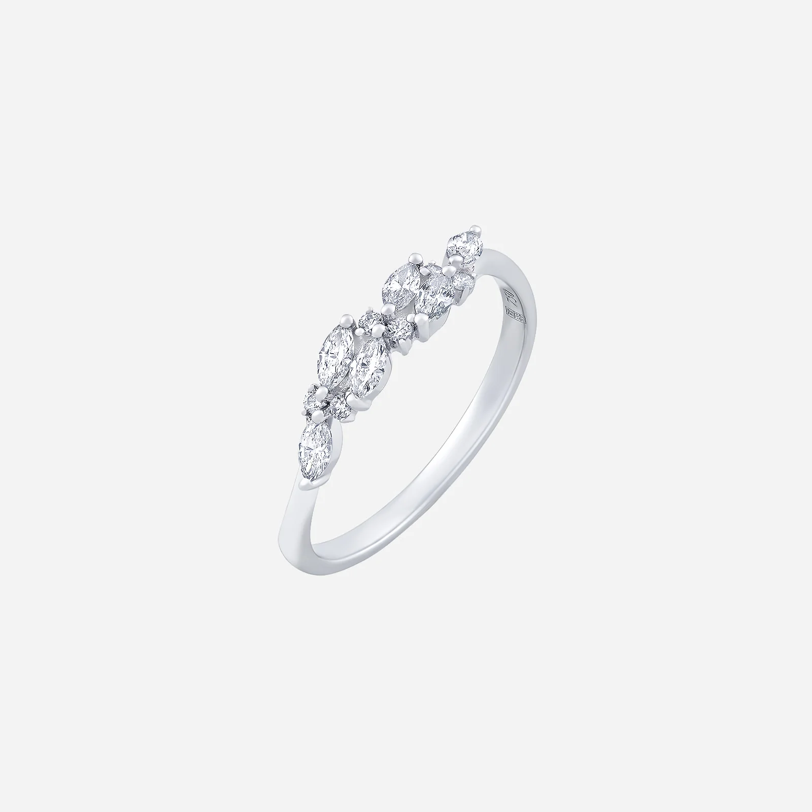 Fuchsia Diamond Ring in White Gold (ADIAGROUP191V1022A)