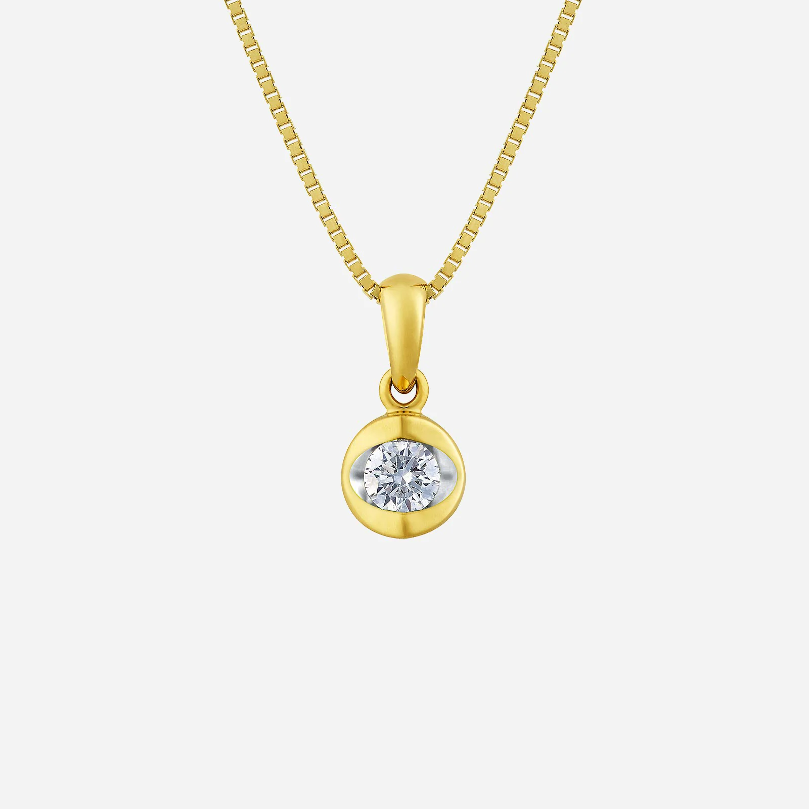 Gaze Diamond Pendant in Yellow Gold (GDIASTYLEY048G1228A)