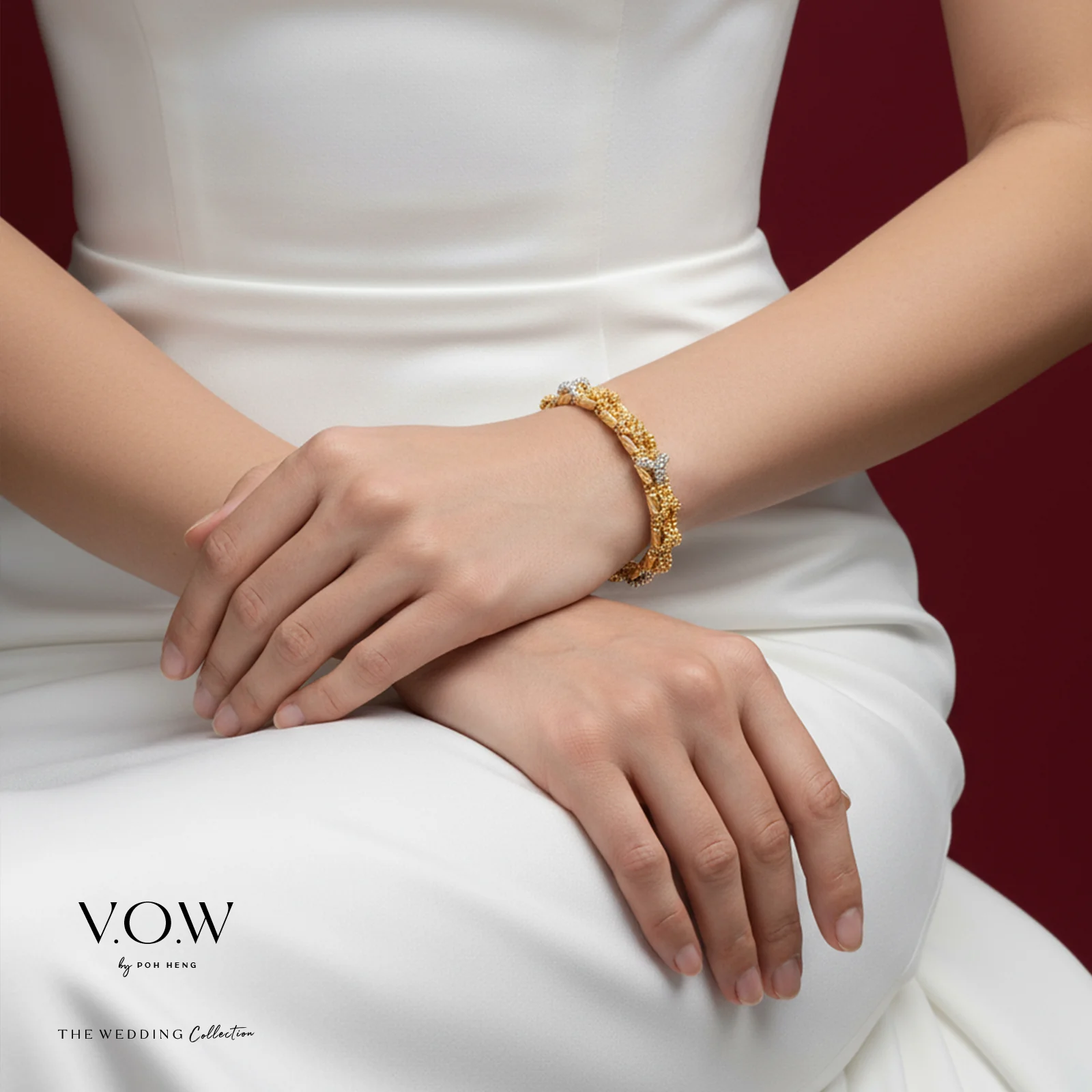 Gleam of Devotion Bracelet in Yellow White Gold (E22KGROUP129V0515A) - Image 2