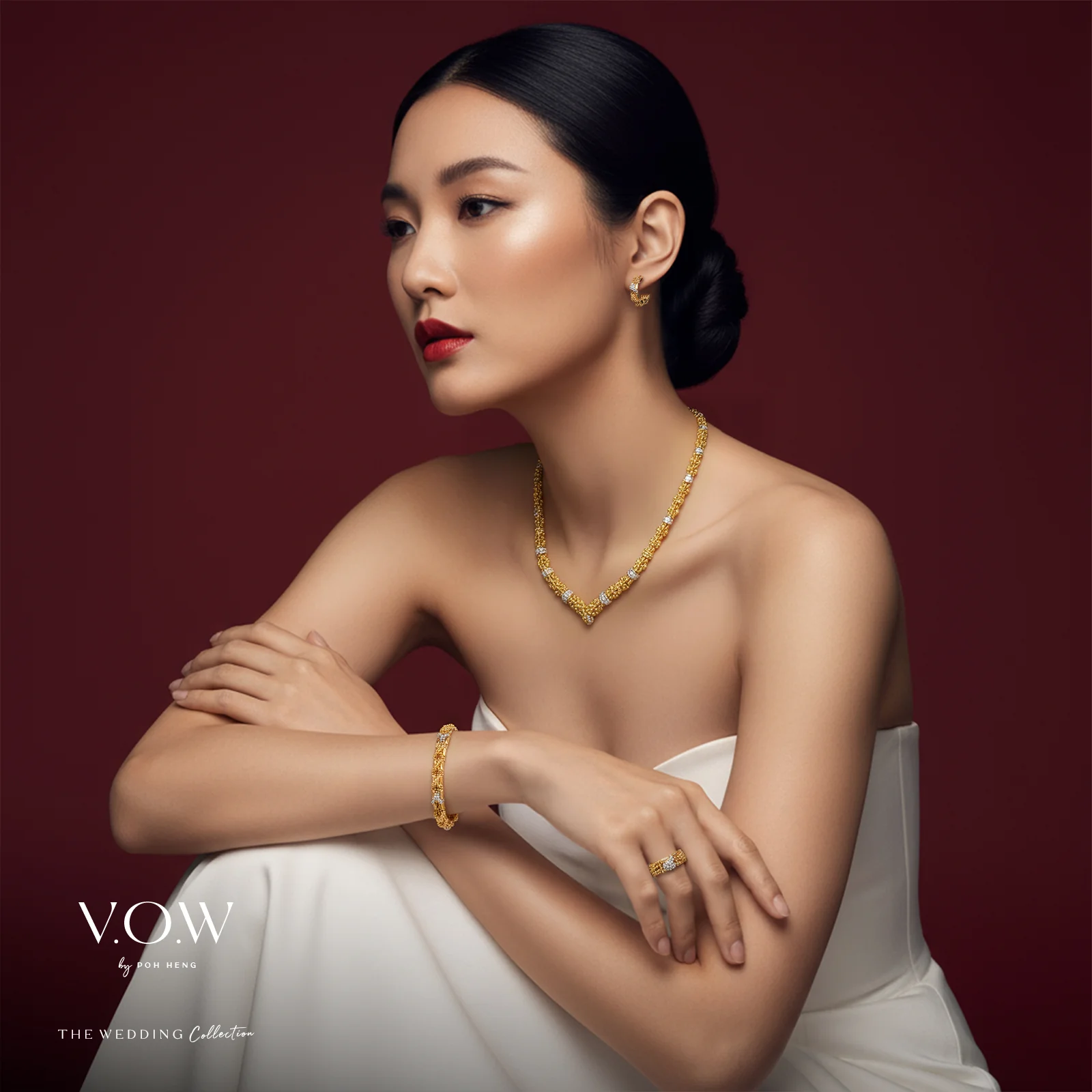 Gleam of Devotion Bracelet in Yellow White Gold (E22KGROUP129V0515A) - Image 3