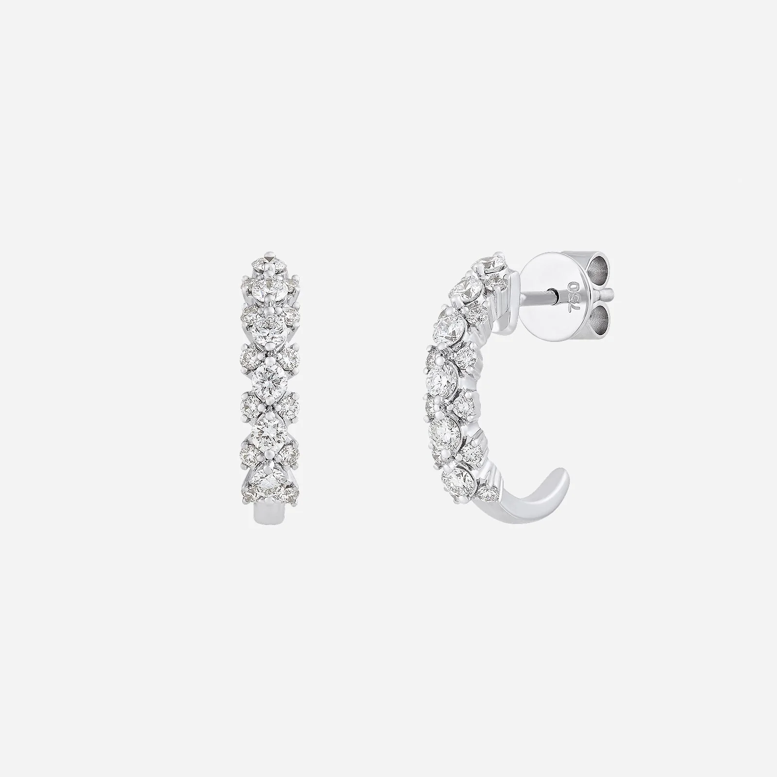 Gleam of Star Diamond Earrings in White Gold (HDIAGROUP189V1538A)