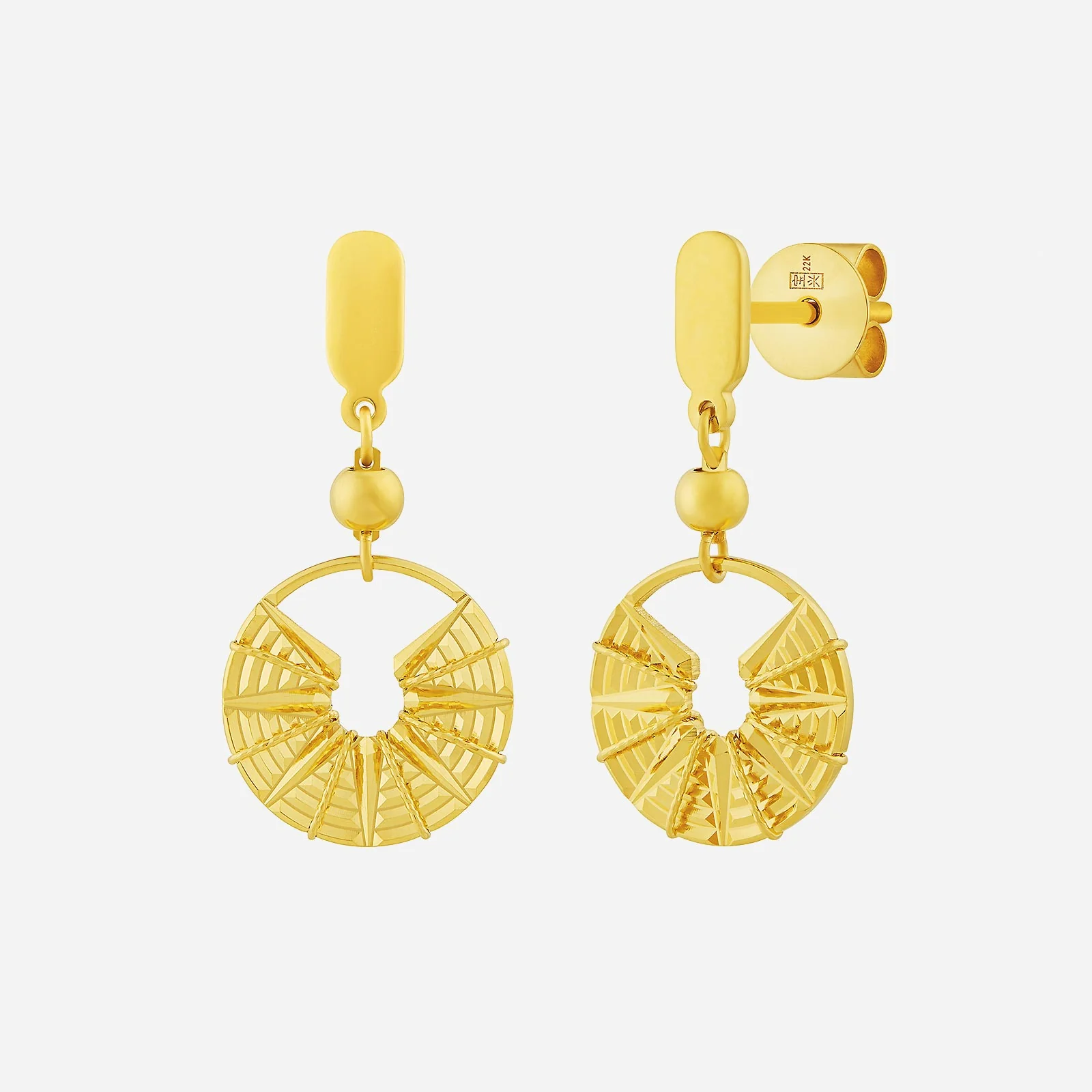 Gleaming Curve Earrings in Yellow Gold (H22KGROUP230V1640A)