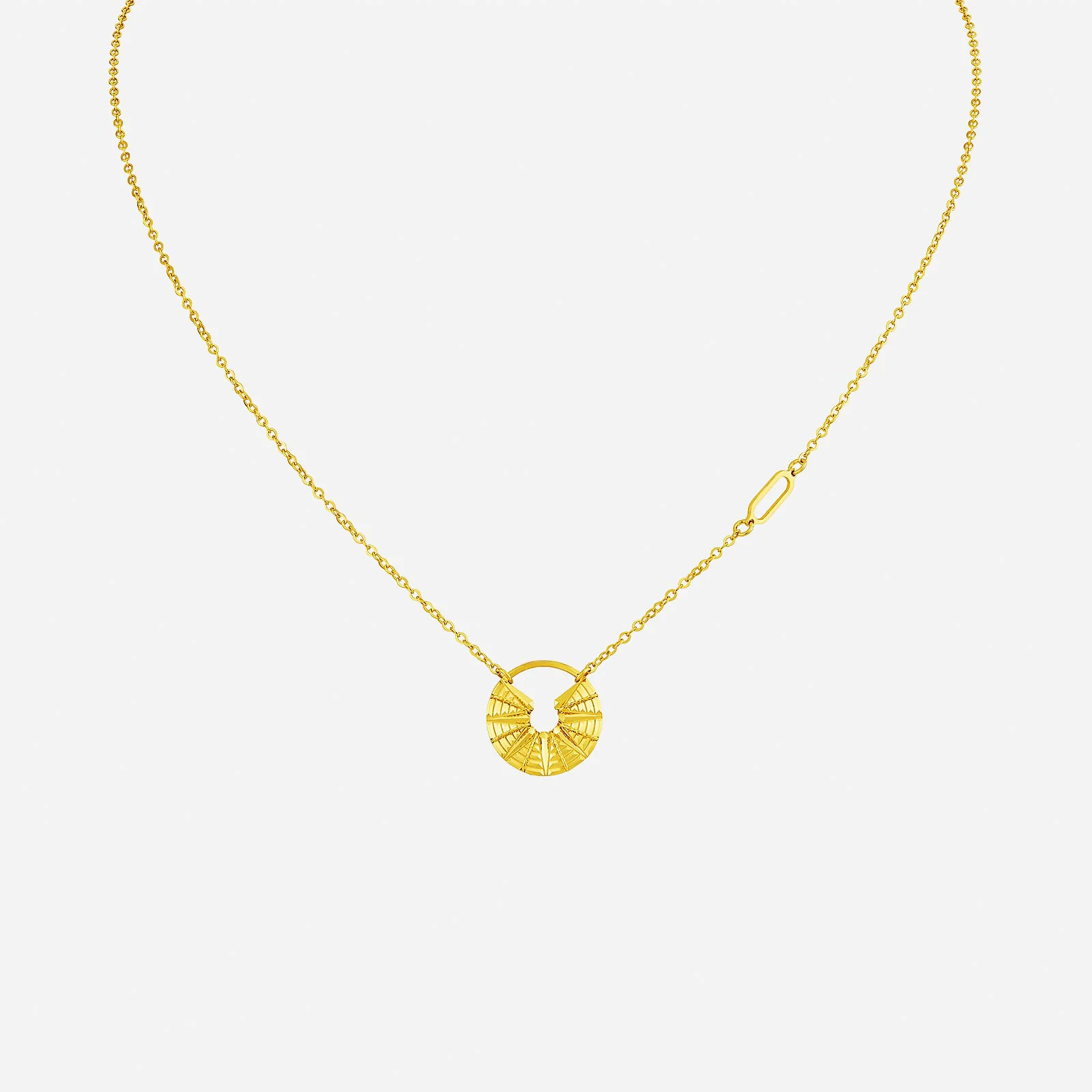 Gleaming Curve Necklace in Yellow Gold (F22KGROUP230V0531A)