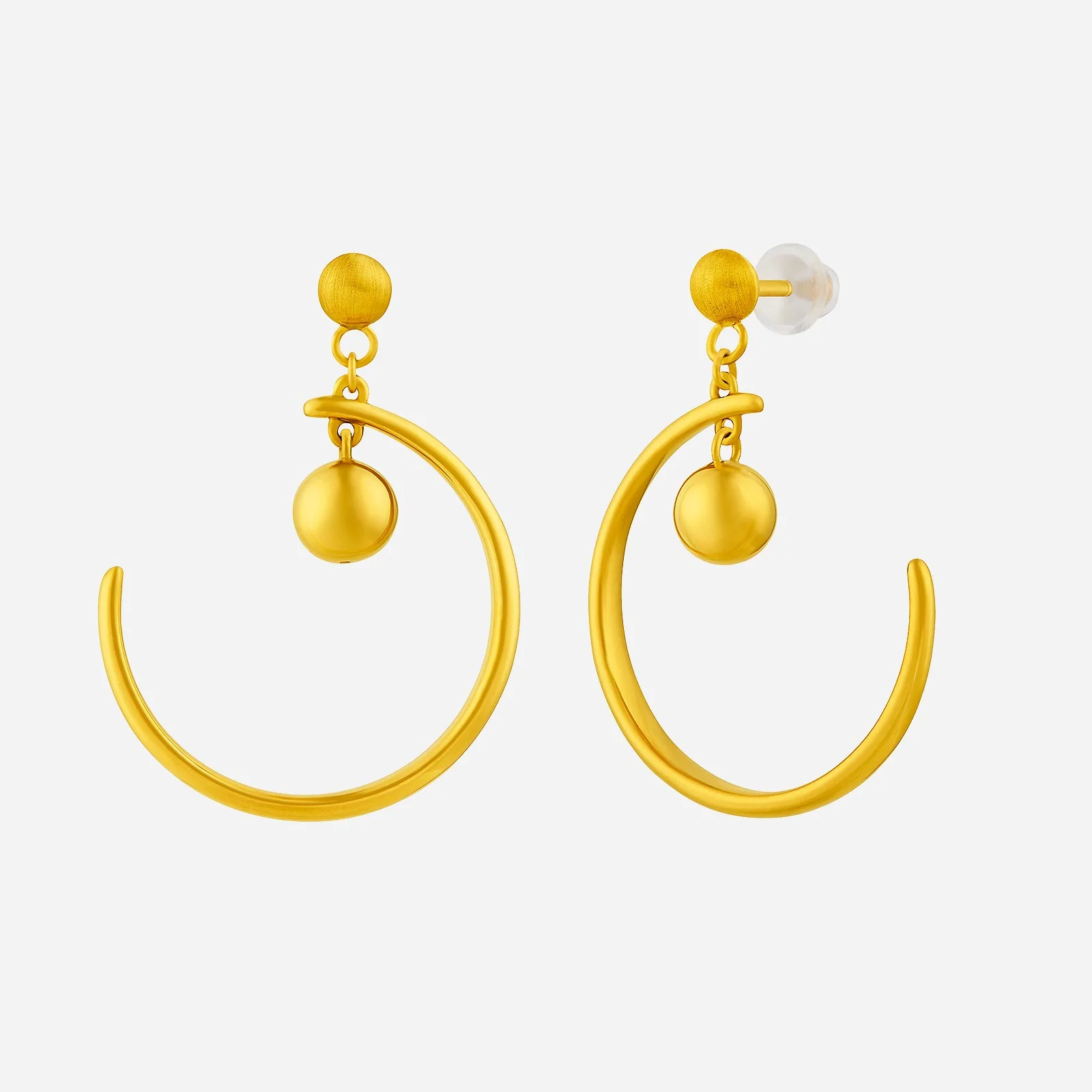 Glint Moonlit Earrings in Yellow Gold (H999STYLE1698A)