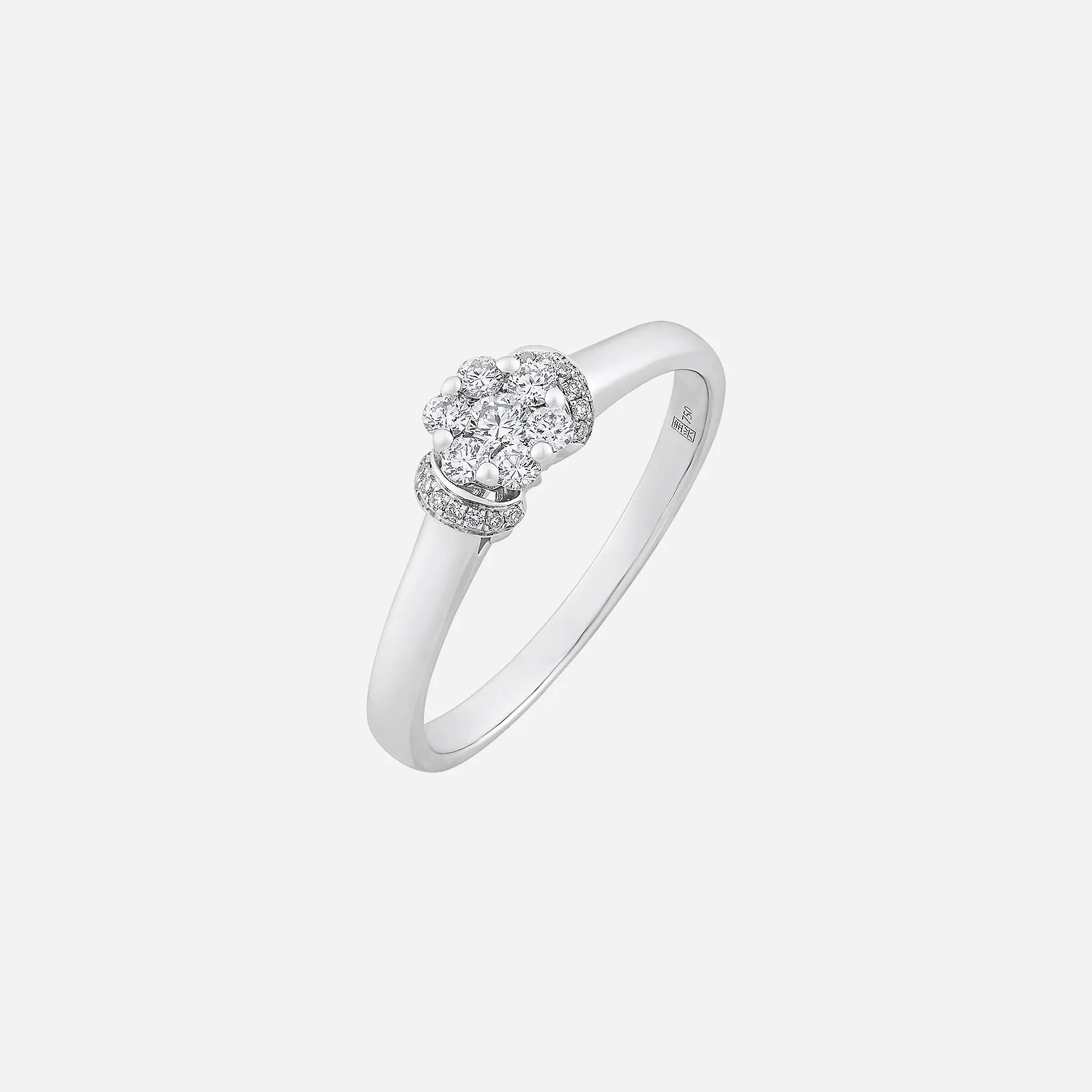 Glitter Majesty Diamond Ring in White Gold (ADIASTYLE1066A)