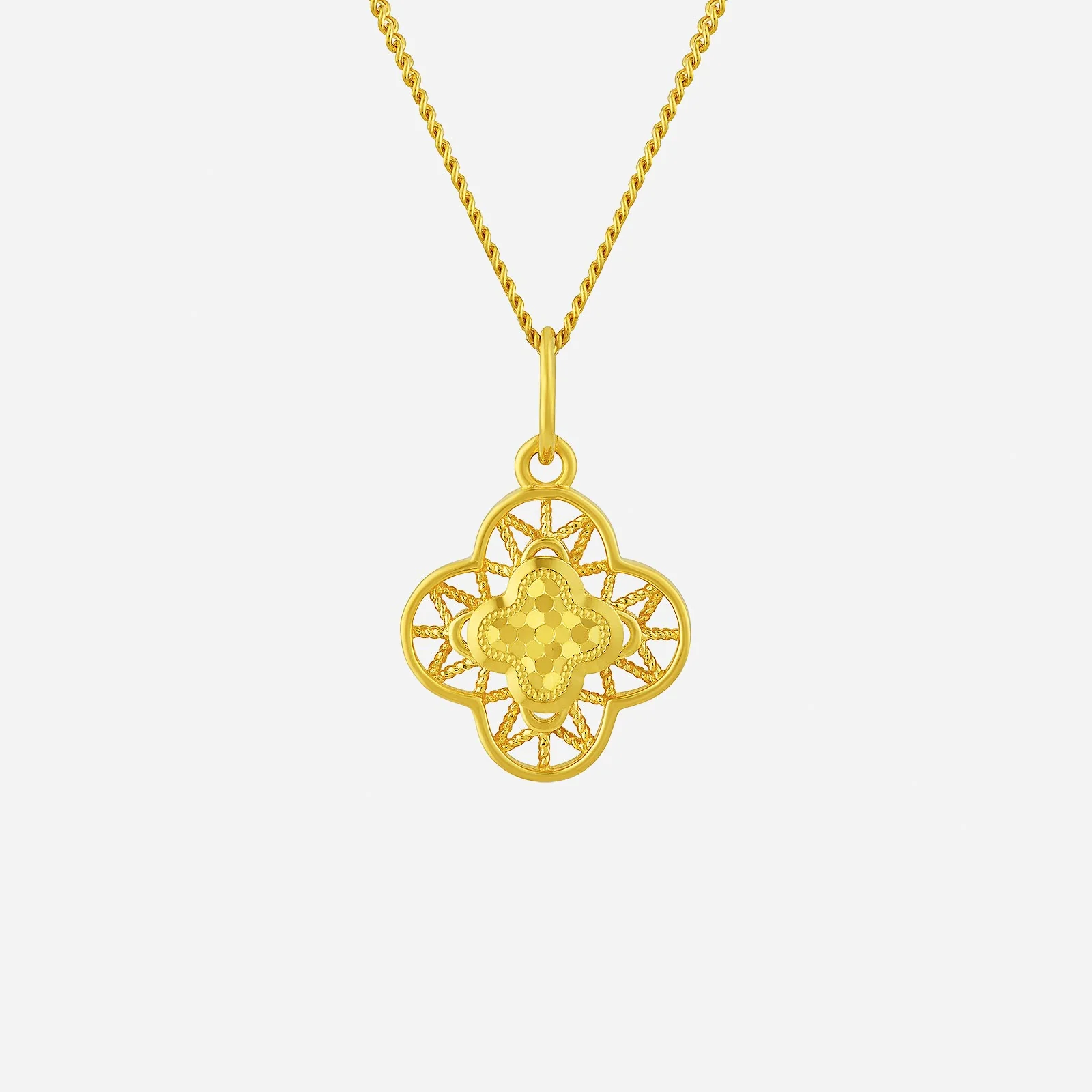 Glittering Clover in Yellow Gold (G22KSTYLE1583A)