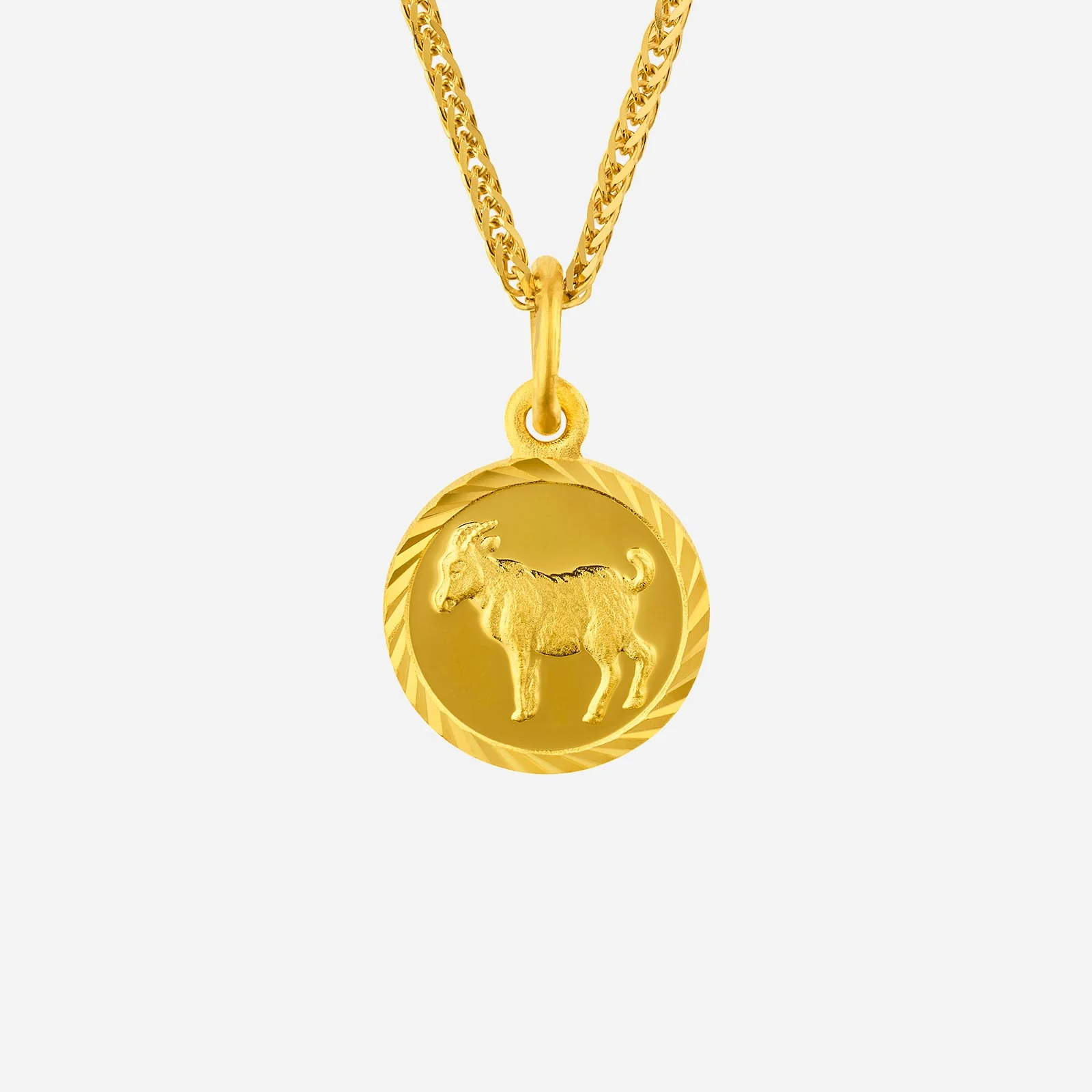 Goat Pendant in Yellow Gold (G999ZODIAC176081320A)