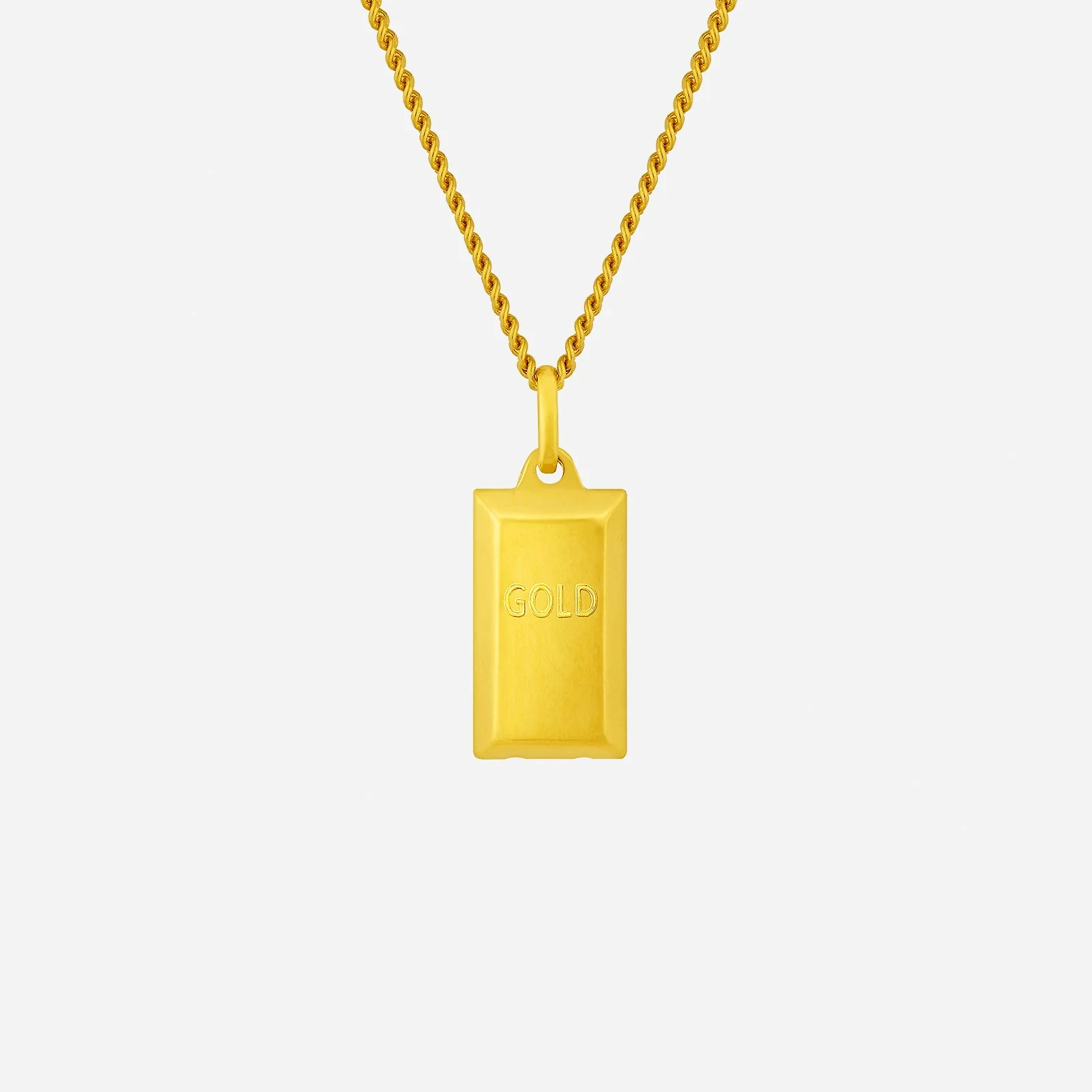 Gold Bar Pendant in Yellow Gold (G999STYLE1614A)