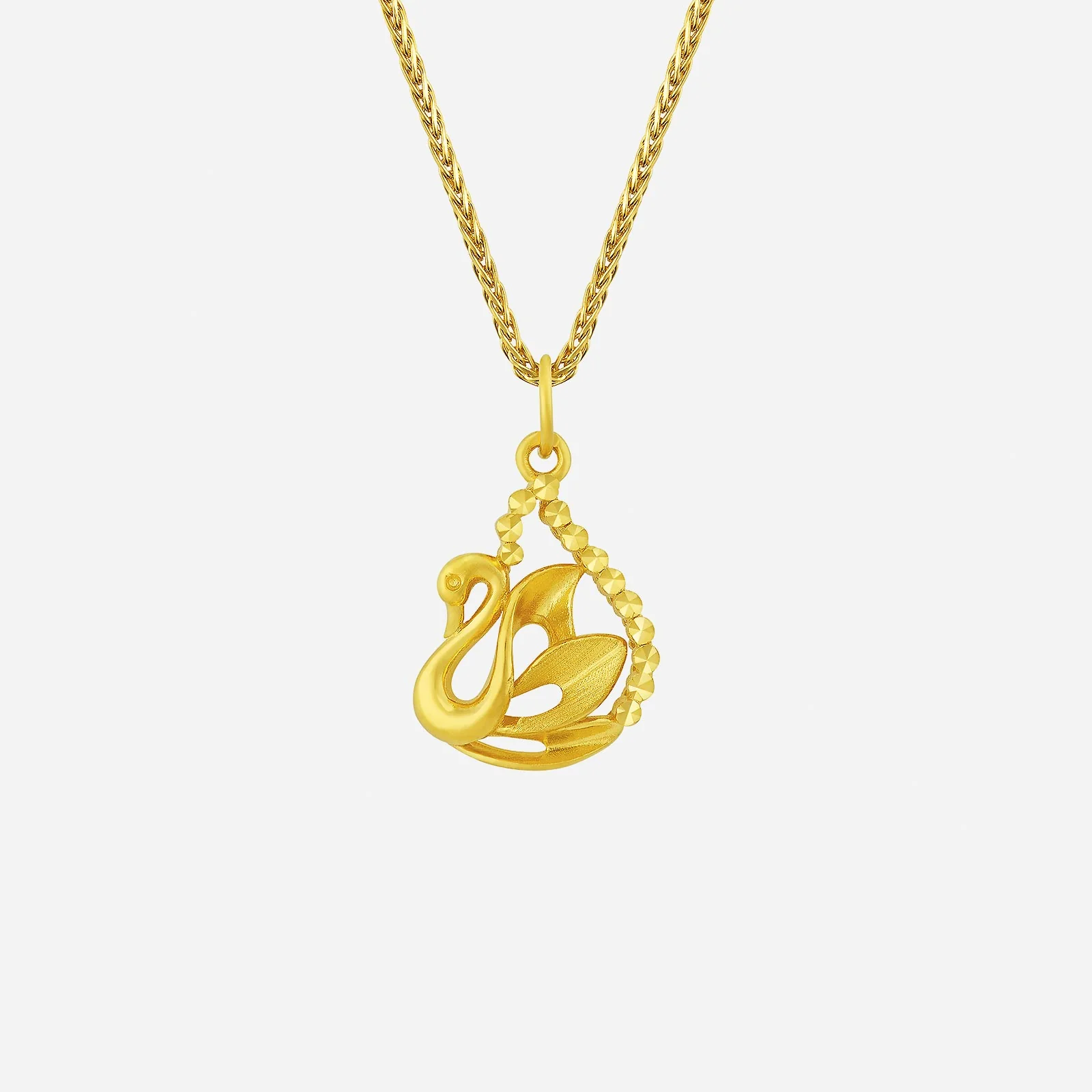 Graceful Swan Pendant in Yellow Gold (G22KSTYLE1579A)