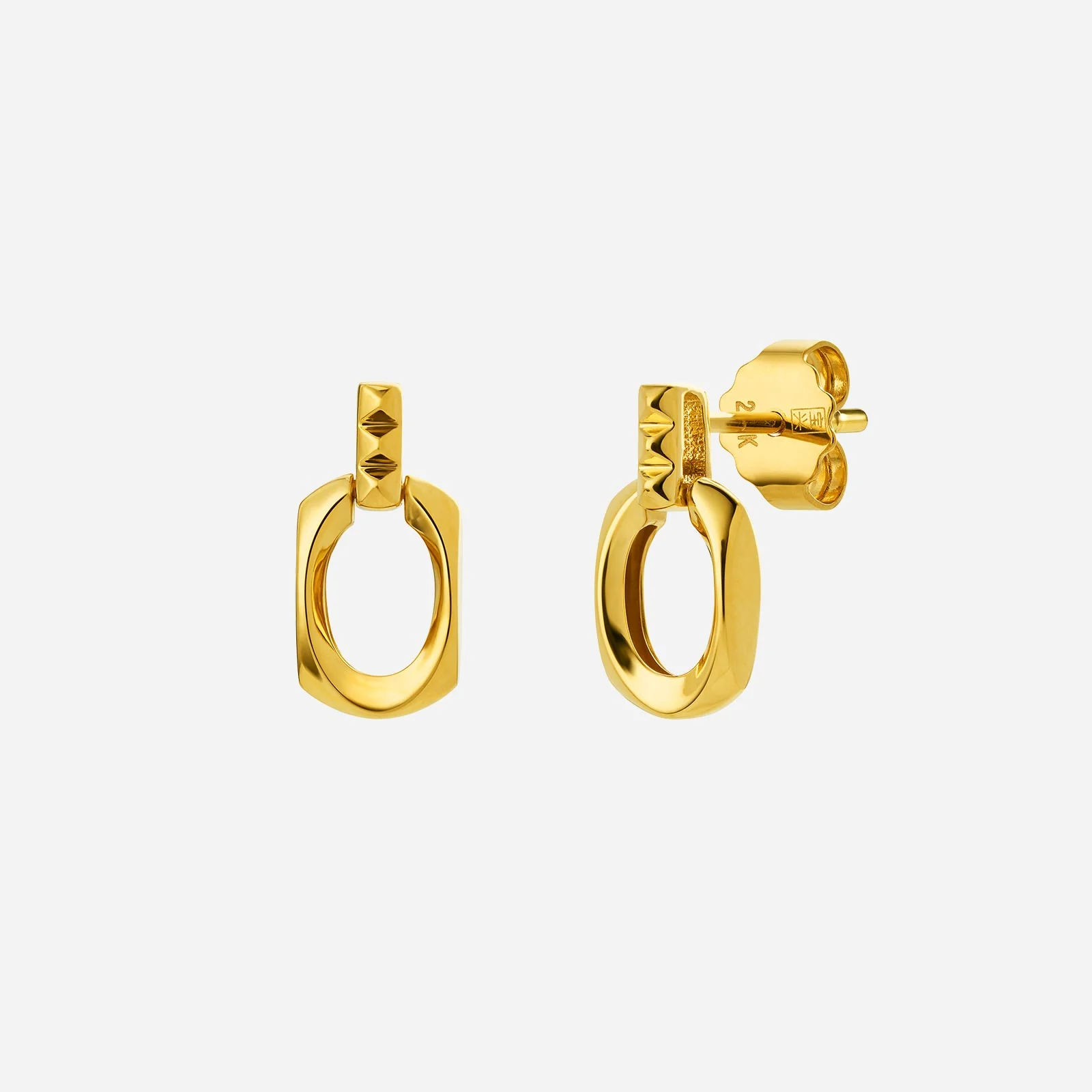 Halo Earrings in Yellow Gold (H22KSTYLE1131A)