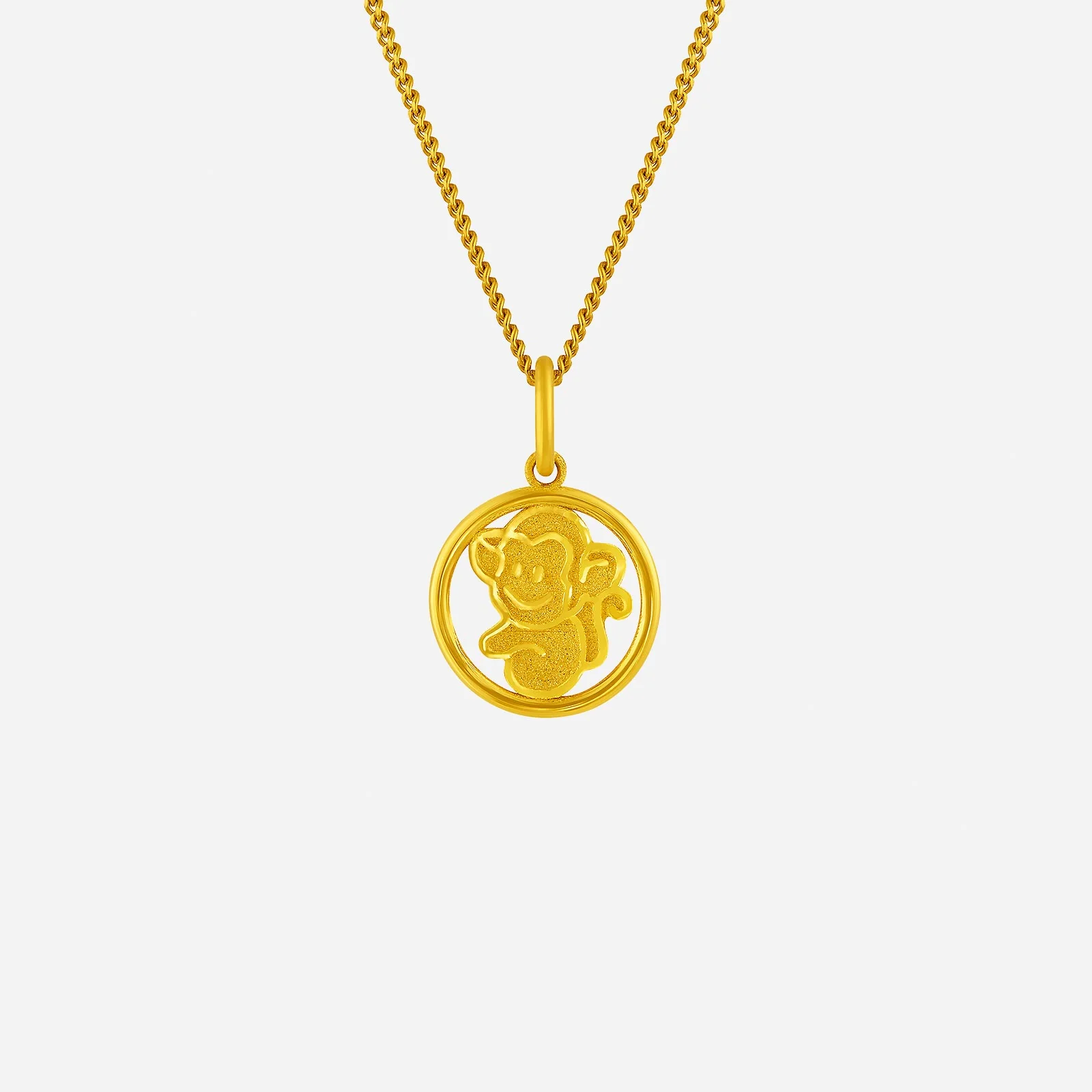 Harmonies of Joy Monkey Pendant in Yellow Gold (G999ZODIAC179091744A)
