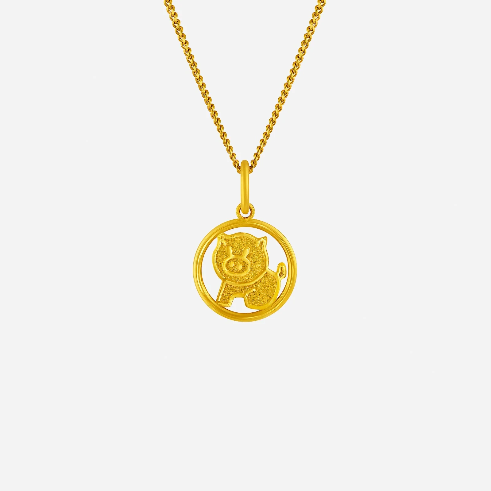 Harmonies of Joy Pig Pendant in Yellow Gold (G999ZODIAC179121747A)