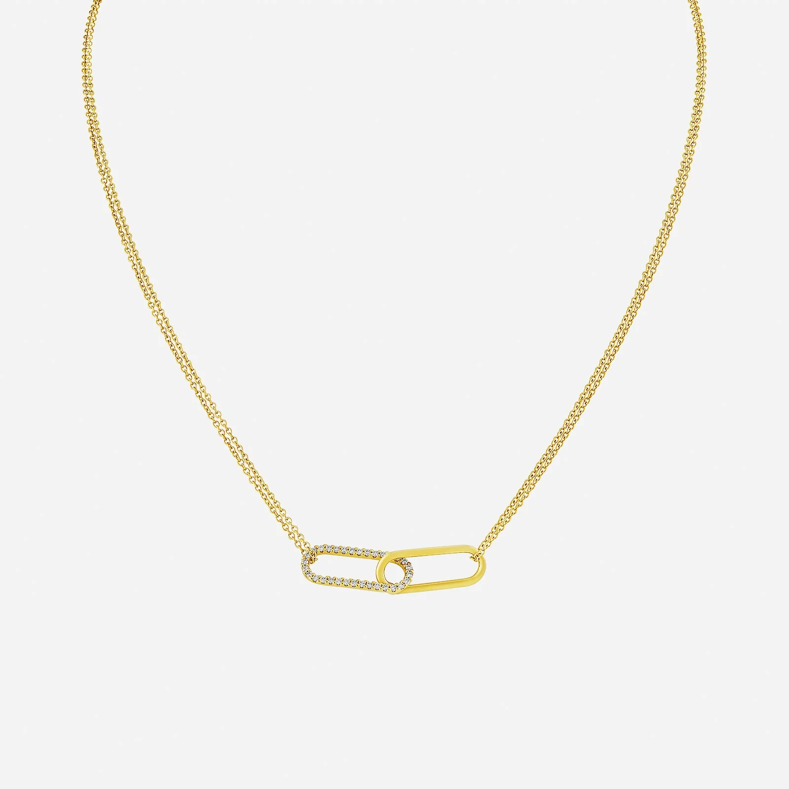 Harmony of Bliss Diamond Necklace in Yellow Gold (FDIAGROUP206V0525A)