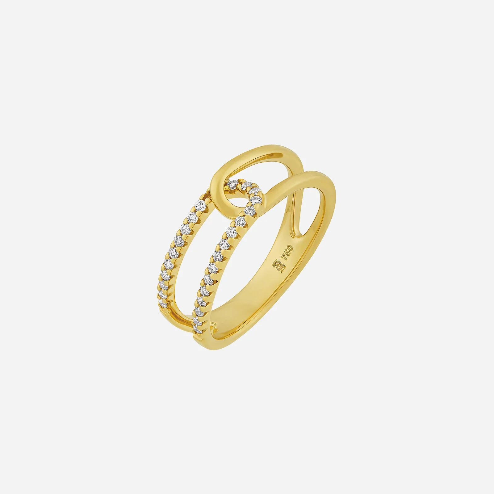 Harmony of Bliss Diamond Ring in Yellow Gold (ADIAGROUP206V1037A)