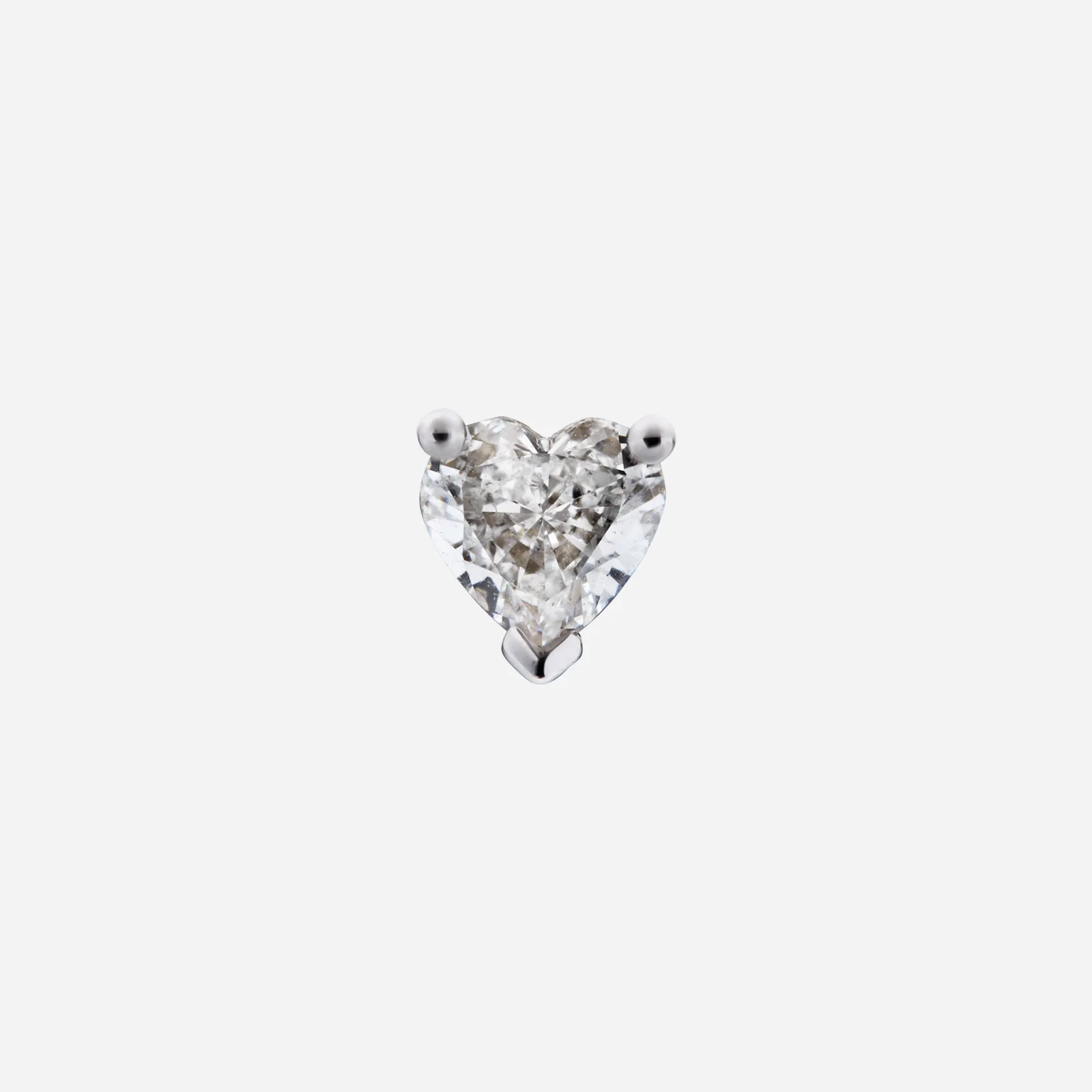 Heart Cut Diamond Earring in White Gold (HDIAFREESTYLE1029A)