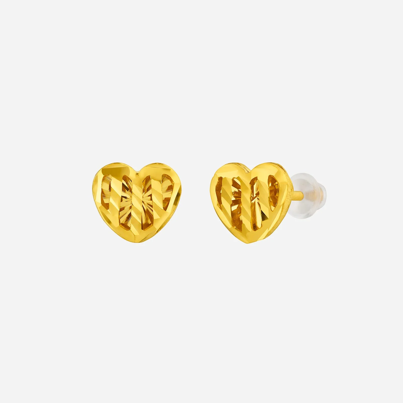 Heart Earrings in Yellow Gold (H999HEART1148A)