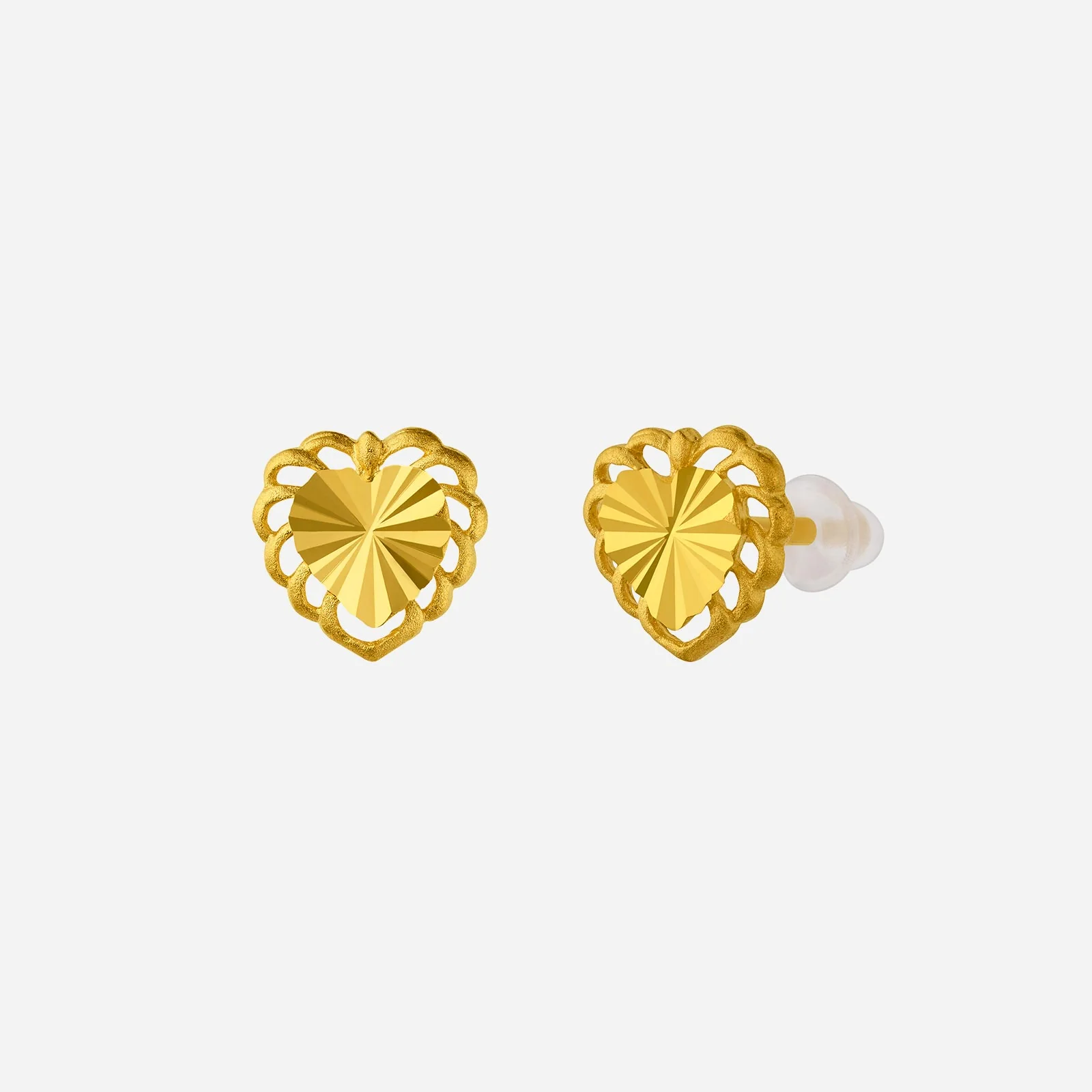 Heart Earrings in Yellow Gold (H999HEART1151A)