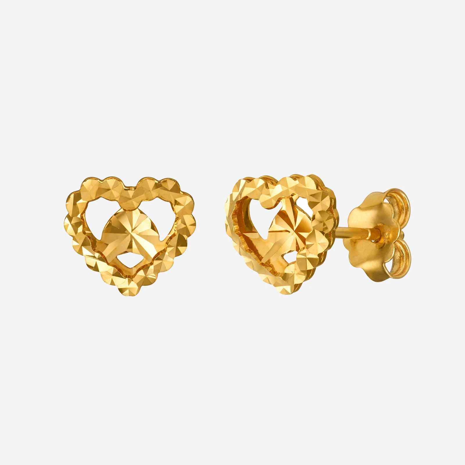 Heart Earrings in Yellow Gold (HSTYLES284R0303A)