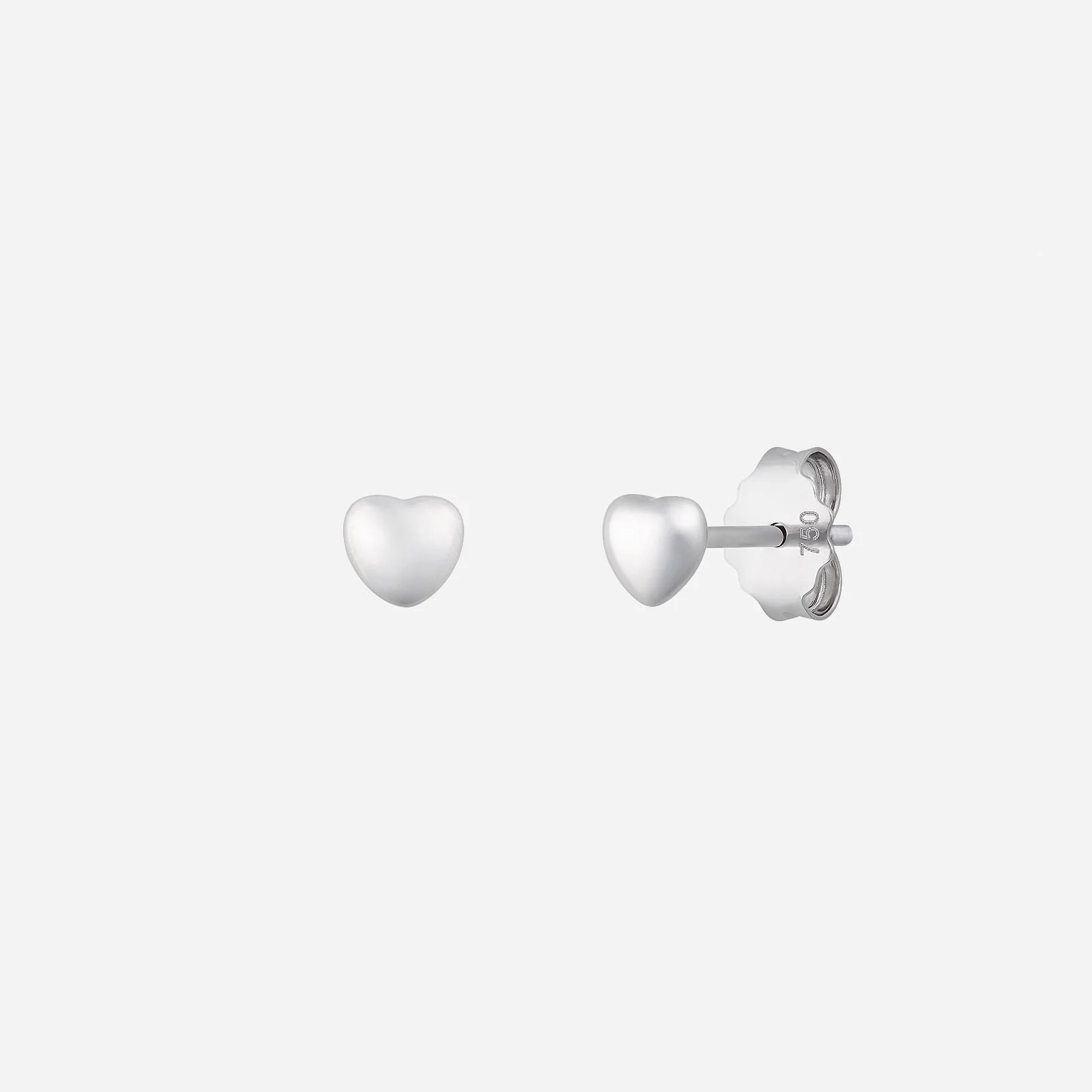 Heart Shape Earrings in White Gold (H750STYLE1438A)