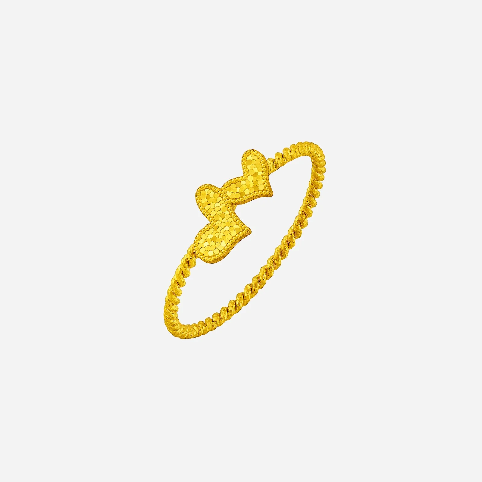 Heart Shape Ring in Yellow Gold (A999STYLE1159A)