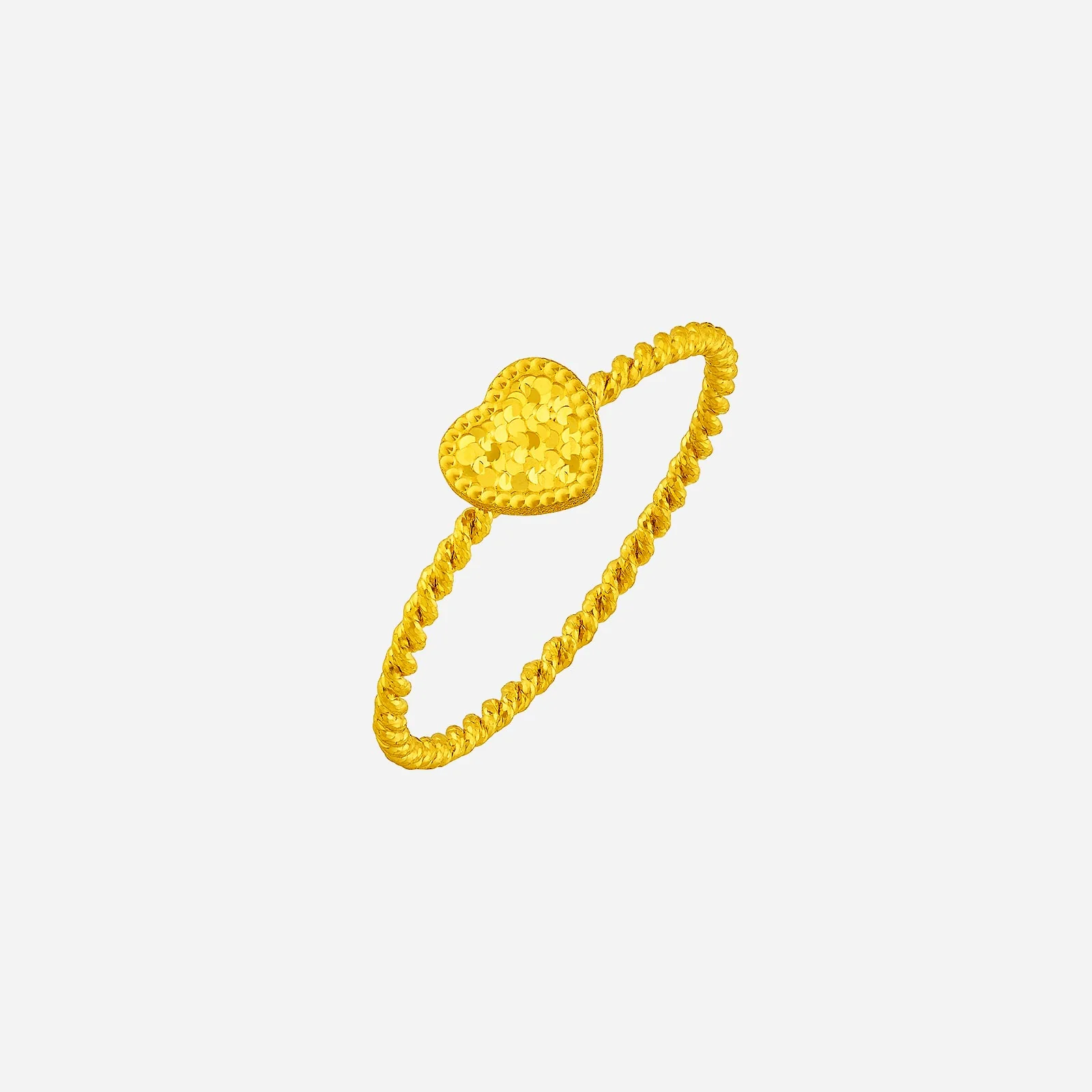 Heart Shape Ring in Yellow Gold (A999STYLE1160A)