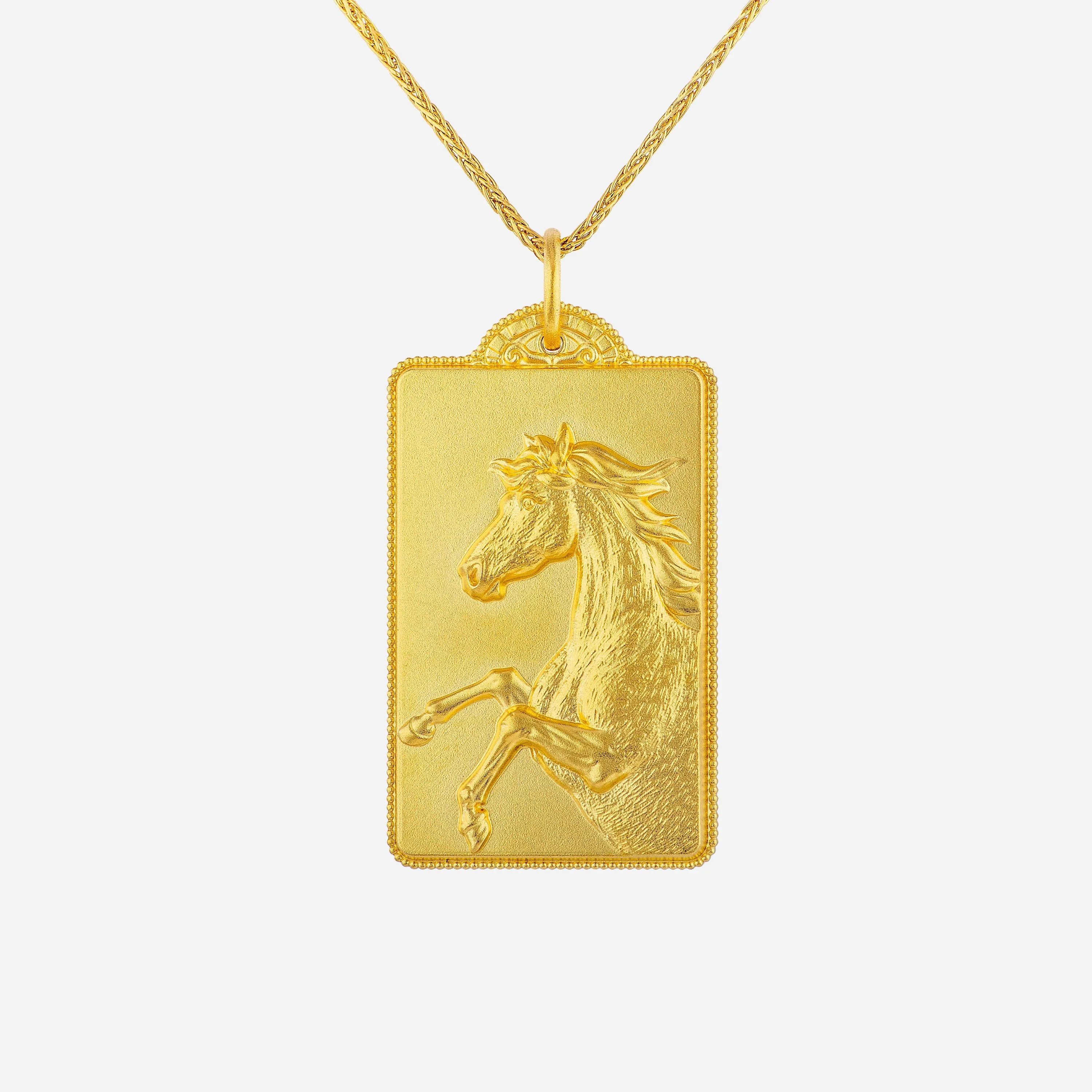 Horse Pendant in Yellow Gold (G999STYLE2034A)