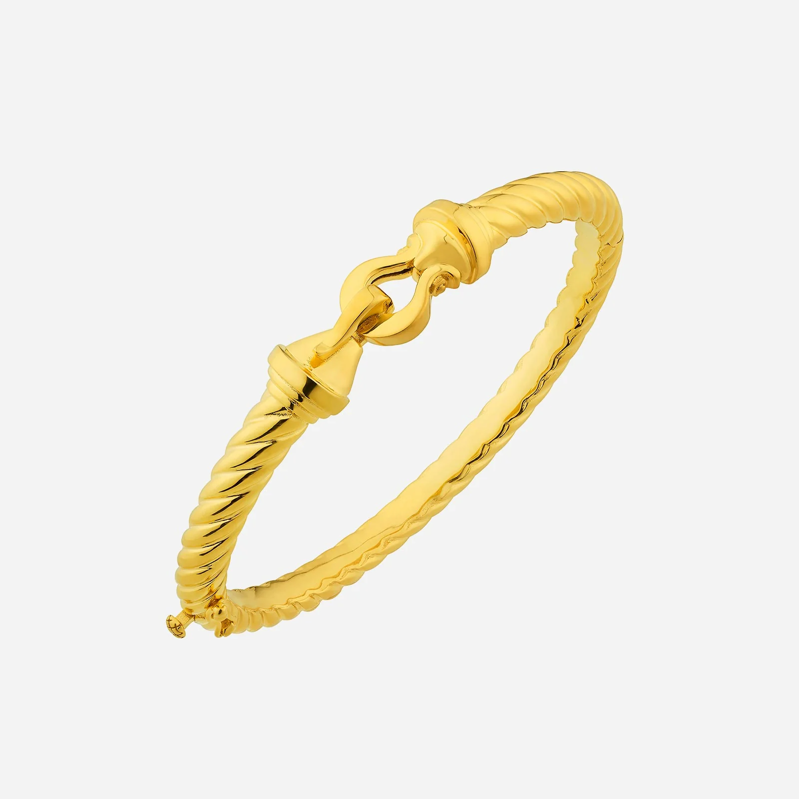 Horseshoe Rope Bangle in Yellow Gold (D22KSTYLE0269A)