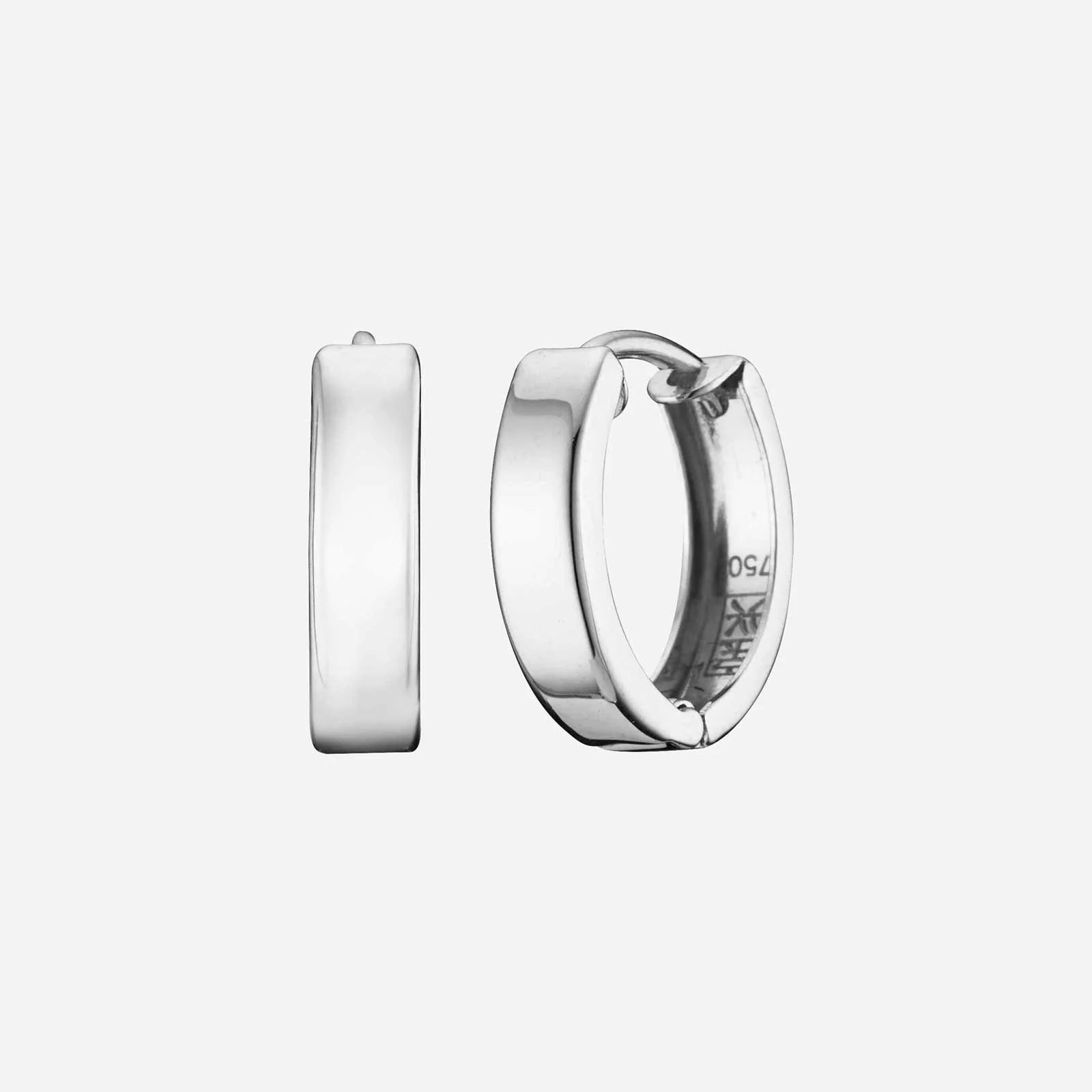 Huggie Earrings in White Gold (HSTYLE024R0002A)