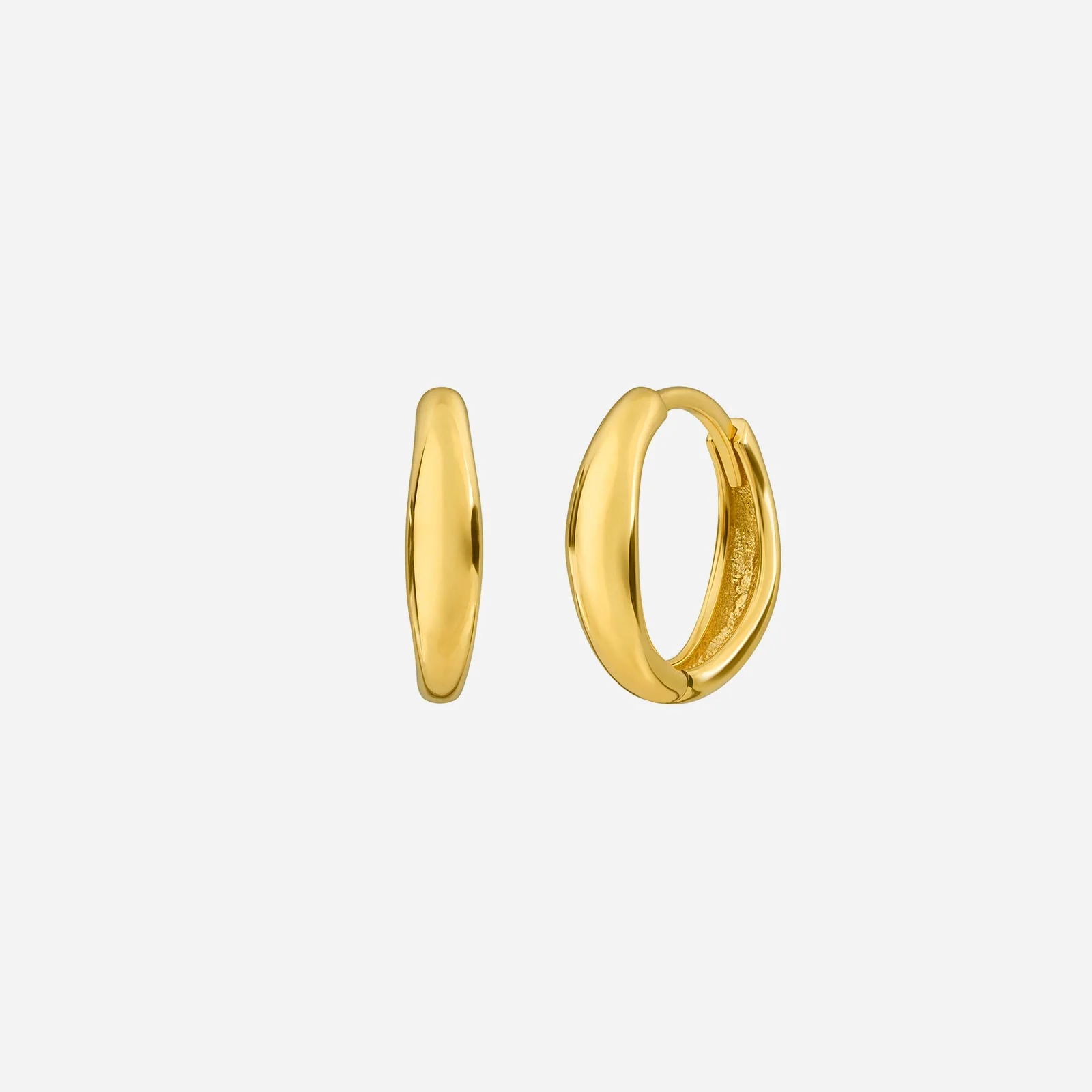 Huggie Earrings in Yellow Gold (H22KSTYLE1184A)