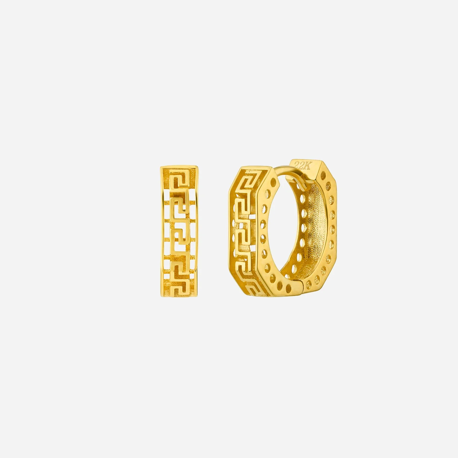 Huggie Earrings in Yellow Gold (H22KSTYLE1227A)