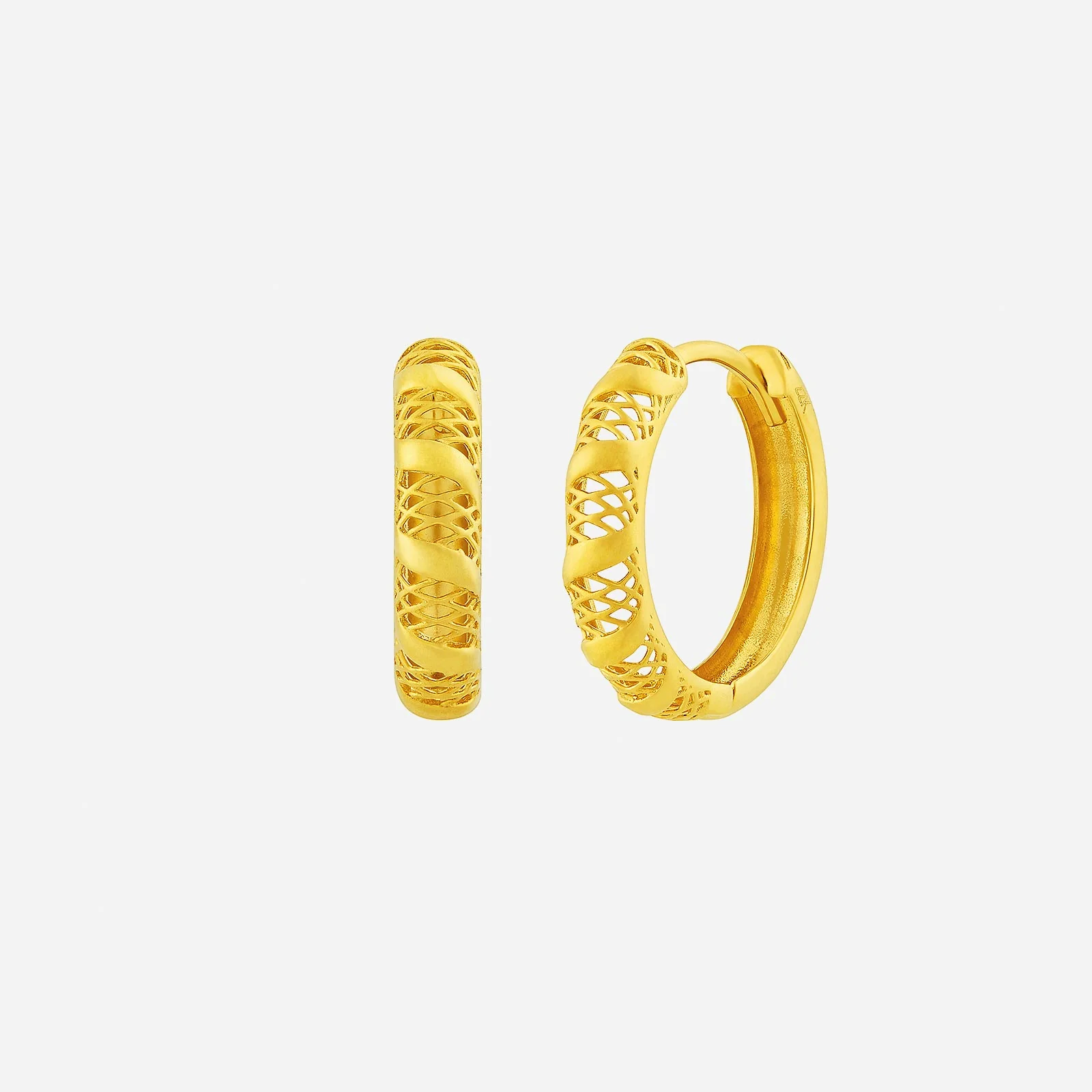 Huggie Earrings in Yellow Gold (H22KSTYLE1569A)